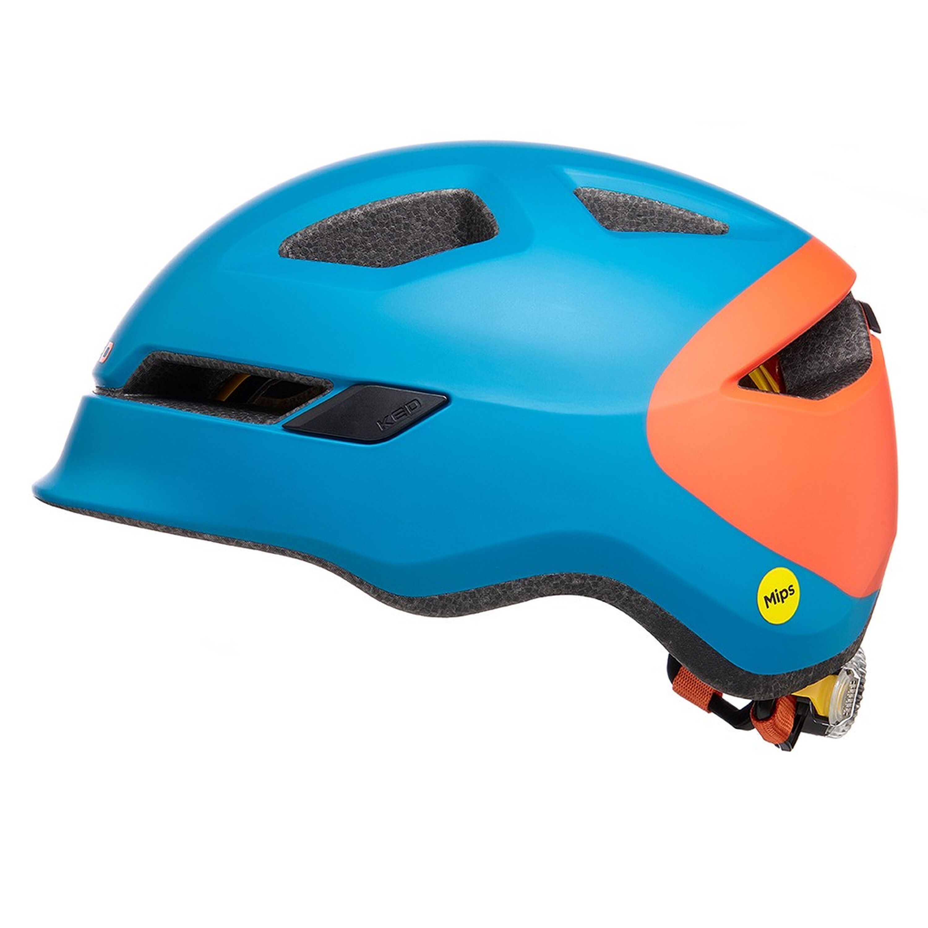 KED Kinder- Fahrradhelm  POP 2.0  MIPS, petrol-orange 
