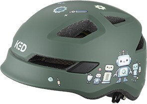 KED Kinder - Fahrradhelm POP II Lite, ROBOT 
