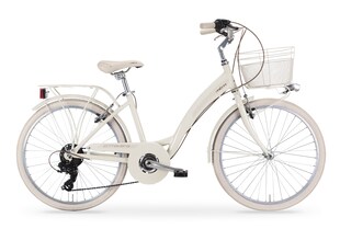 MBM Mädchenfahrrad Primavera 24 Zoll, creme 