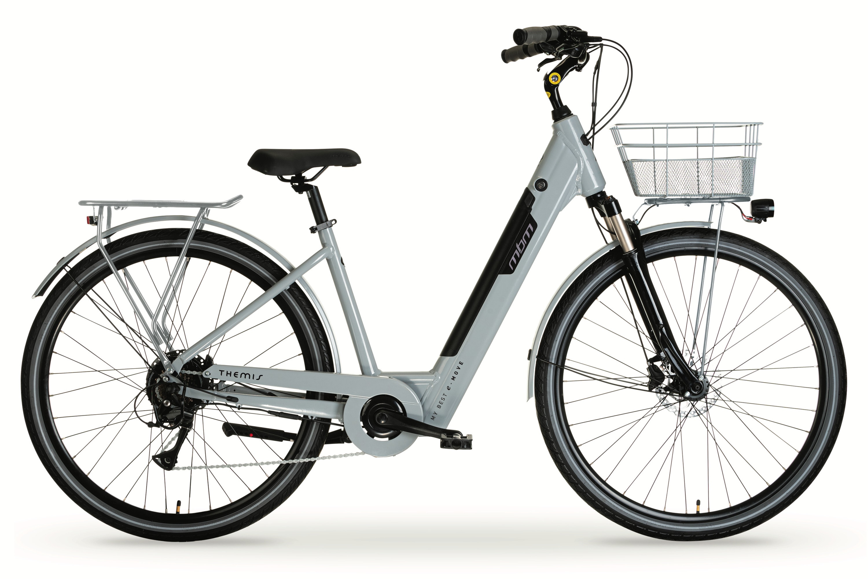 MBM Elektro-Citybike THEMIS 28 Zoll, grau 