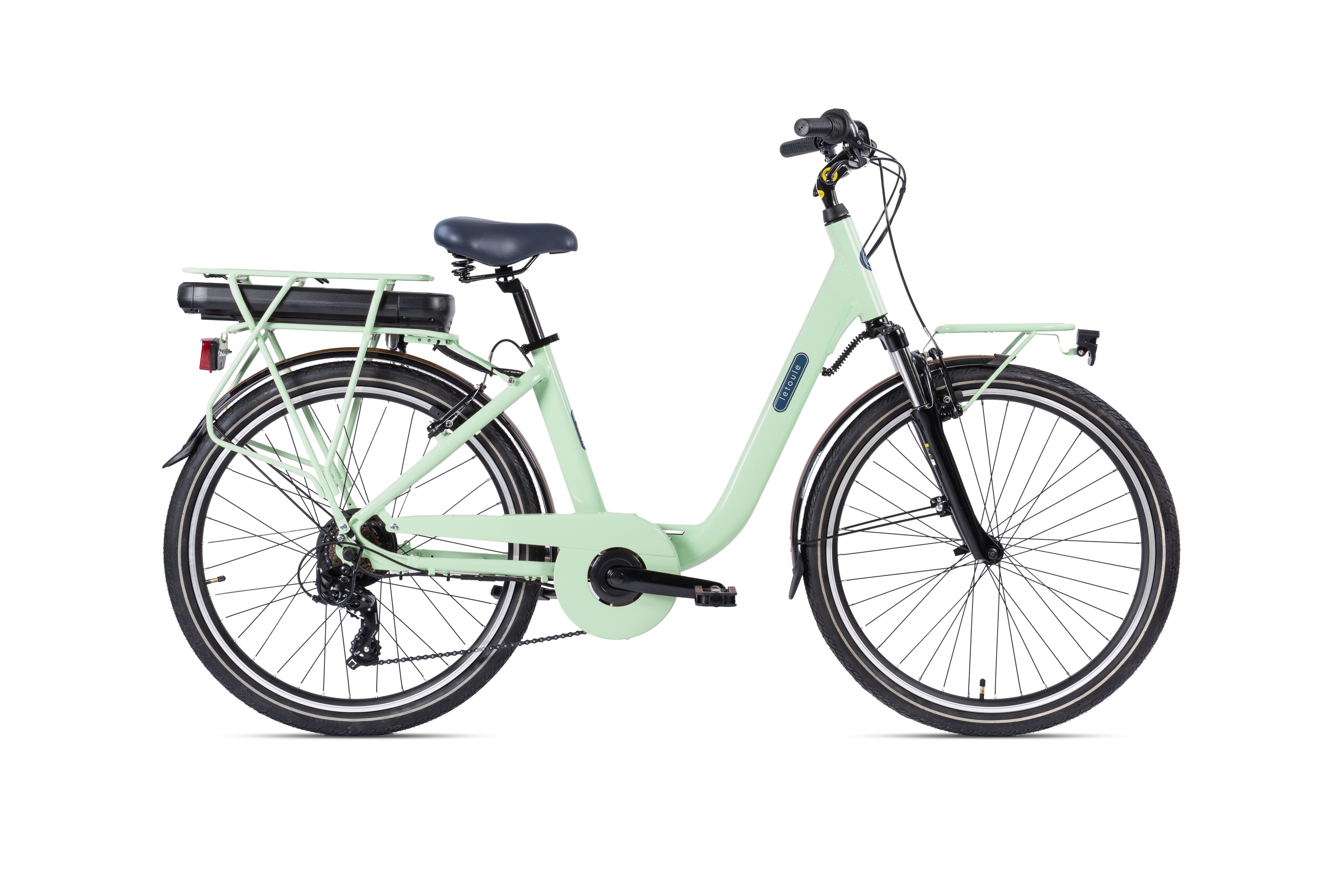 Elektro-Citybike 26 Zoll LETOULE "LaFolie" , Verde Smeraldo Chiaro 