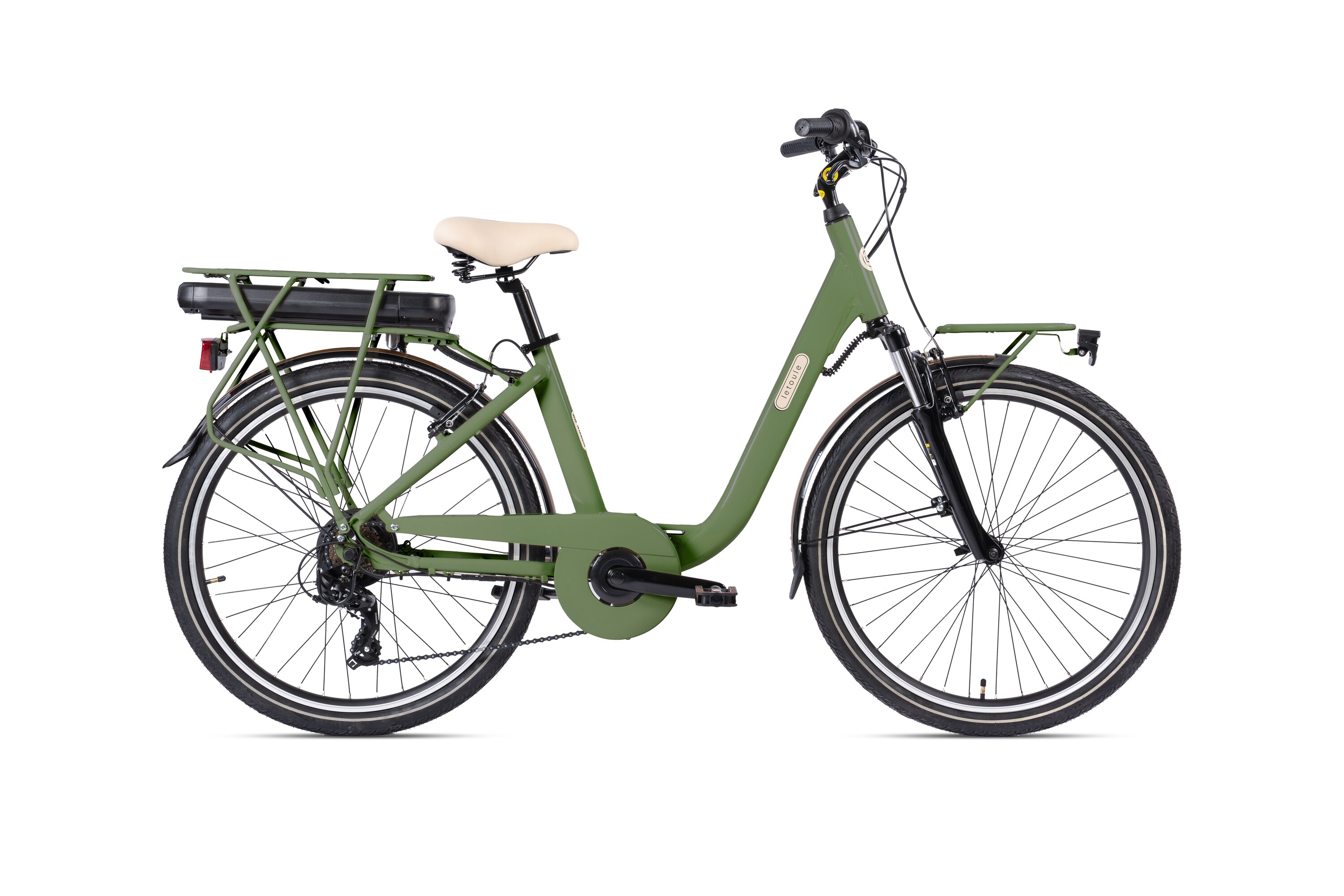 Elektro-Citybike 26 Zoll LETOULE "LaFolie" , Verde Palma 