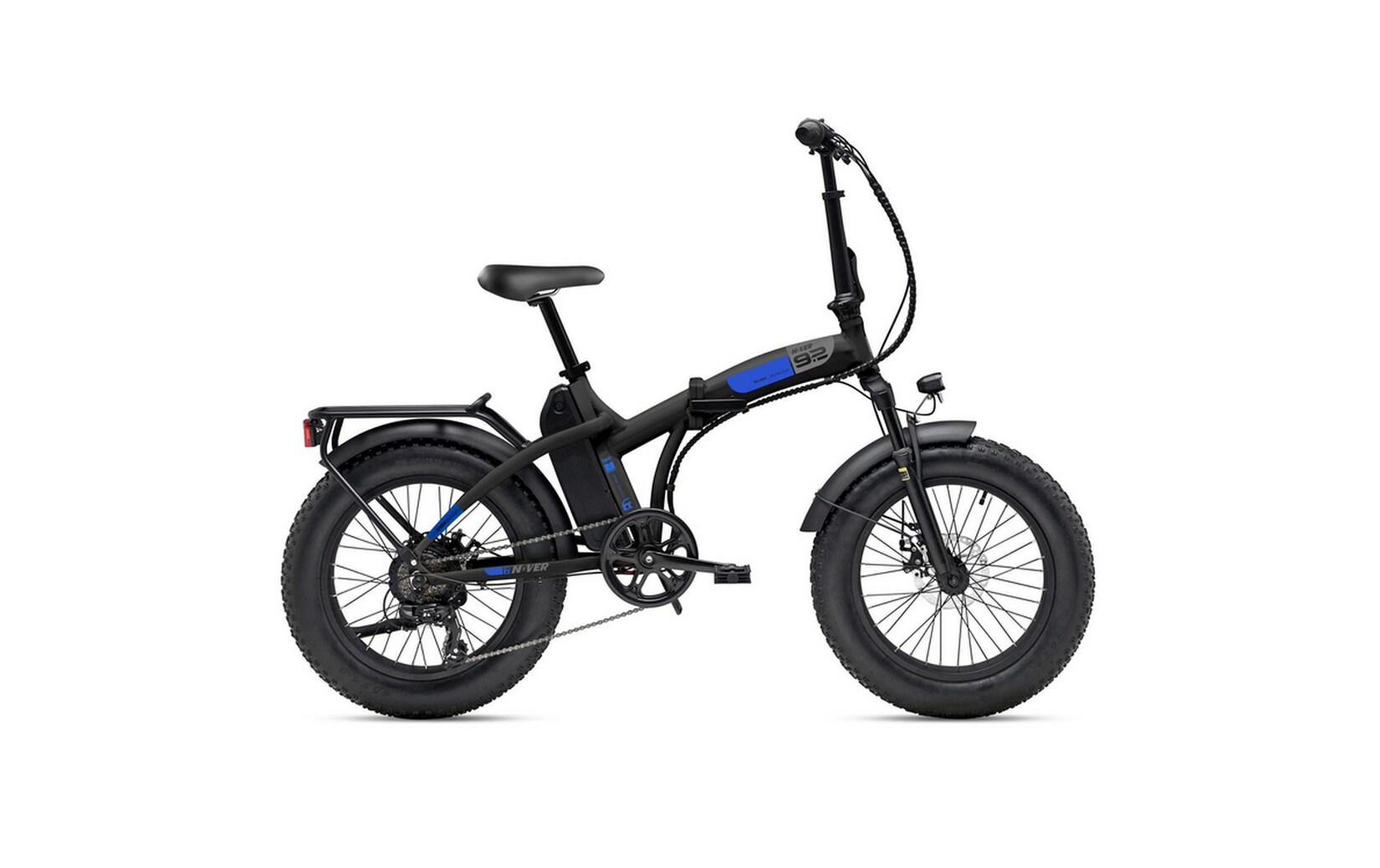 MBM Elektro-Kompaktfahrrad / Faltrad N-VER FOLDING 9.2.  20 Zoll, black-blue