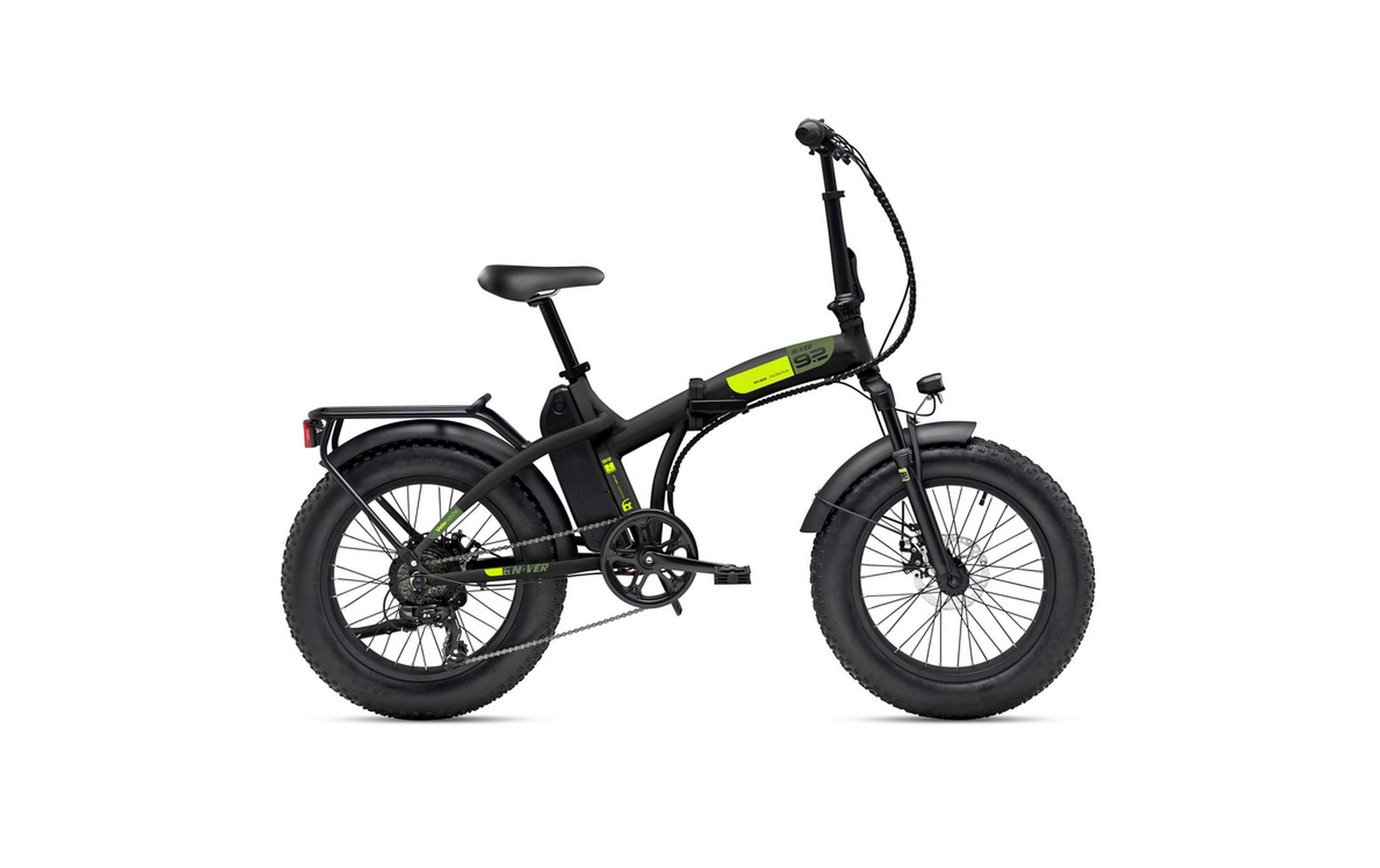 MBM Elektro-Kompaktfahrrad / Faltrad N-VER FOLDING 9.2.  20 Zoll, black-lime 