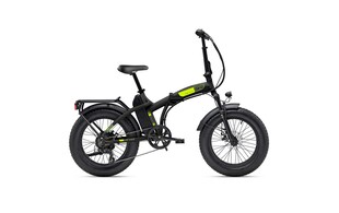 MBM Elektro-Kompaktfahrrad / Faltrad N-VER FOLDING 9.2.  20 Zoll, black-lime 