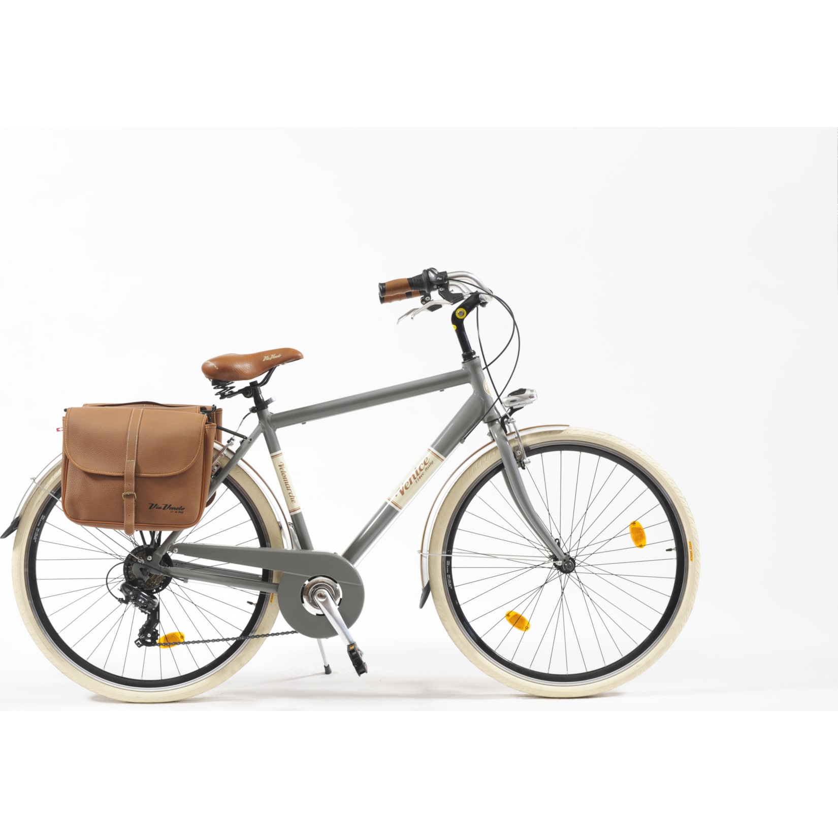 Via Veneto Cityfahrrad 28 Zoll 605 Aluminium Man Grau 