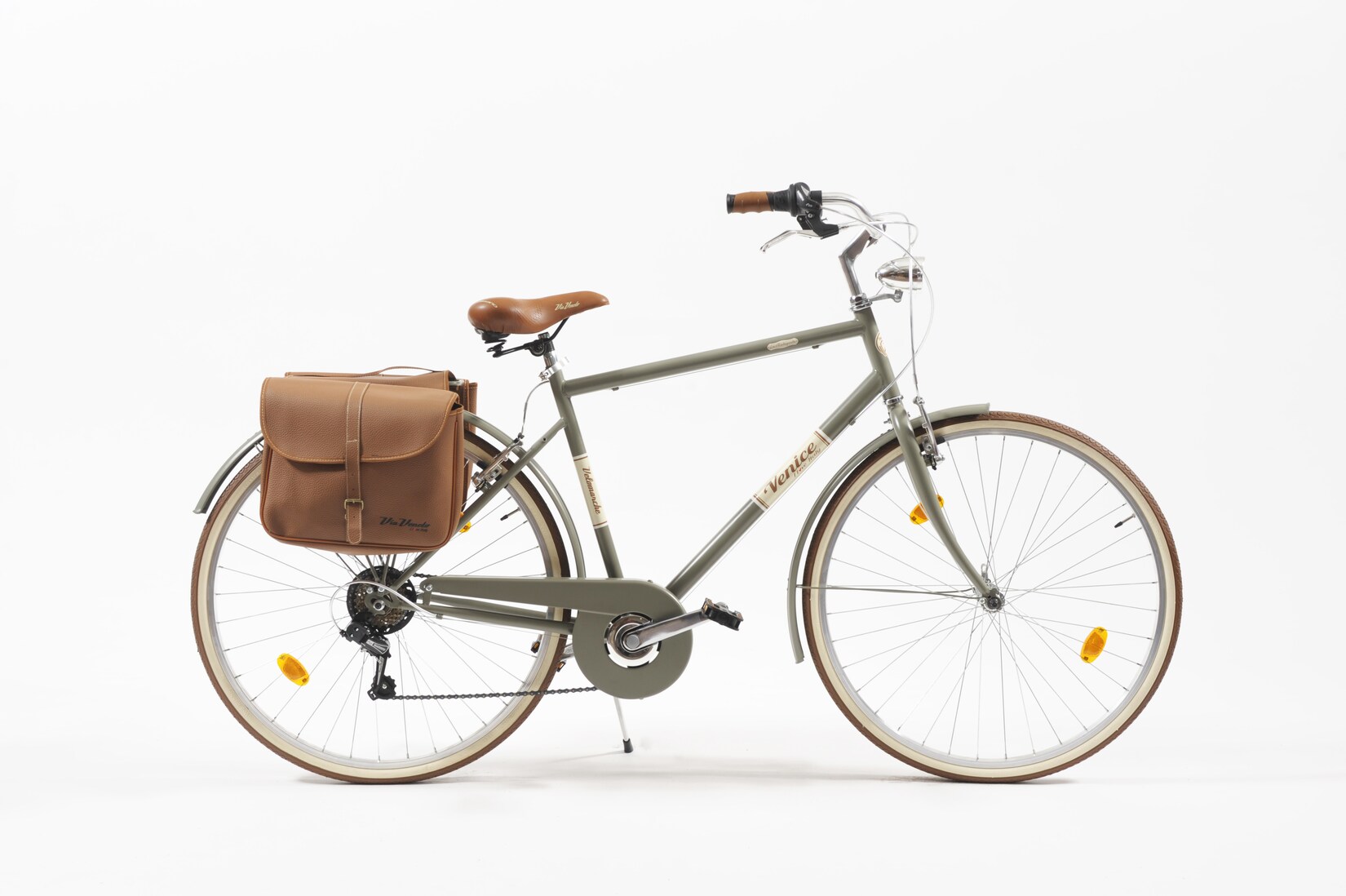 Via Veneto Cityfahrrad MALAGUETA 28 Zoll Man, verde