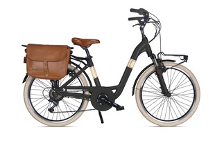 MBM Elektro-Citybike MONOTUBO Classic Lady 24 Zoll, NERO POLV. CAFFE' 