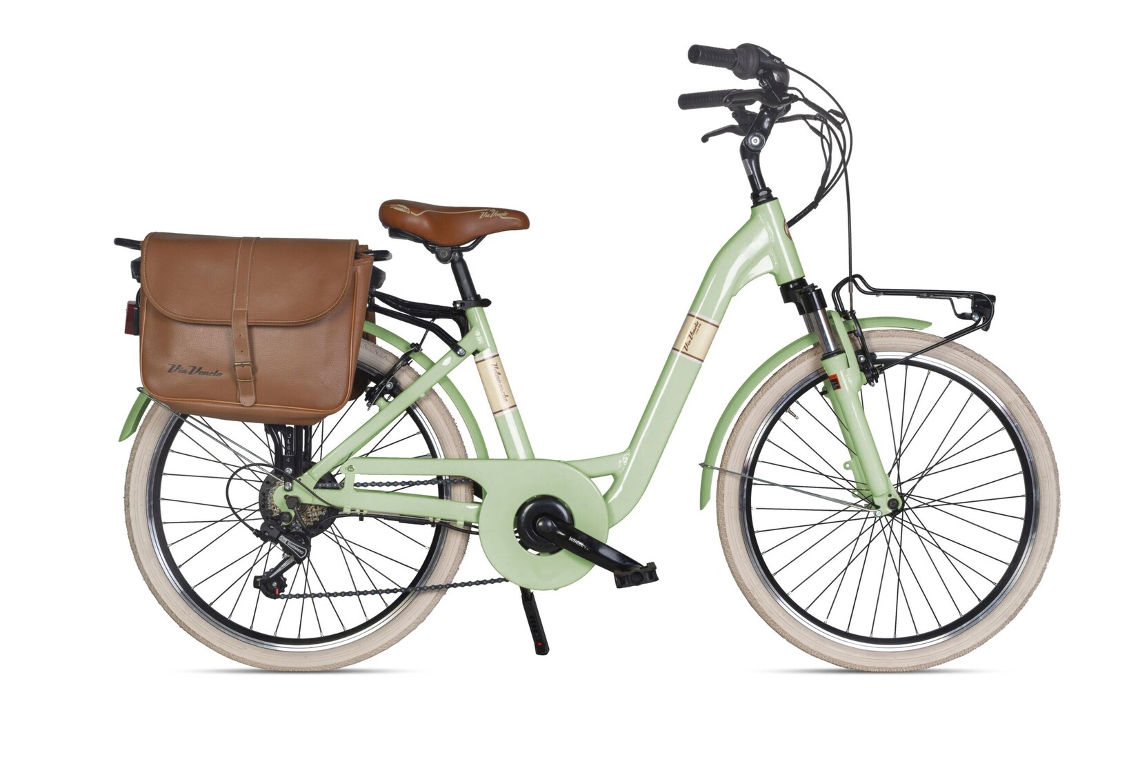 MBM Elektro-Citybike MONOTUBO Classic Lady 24 Zoll, VERDE GIULIETTA