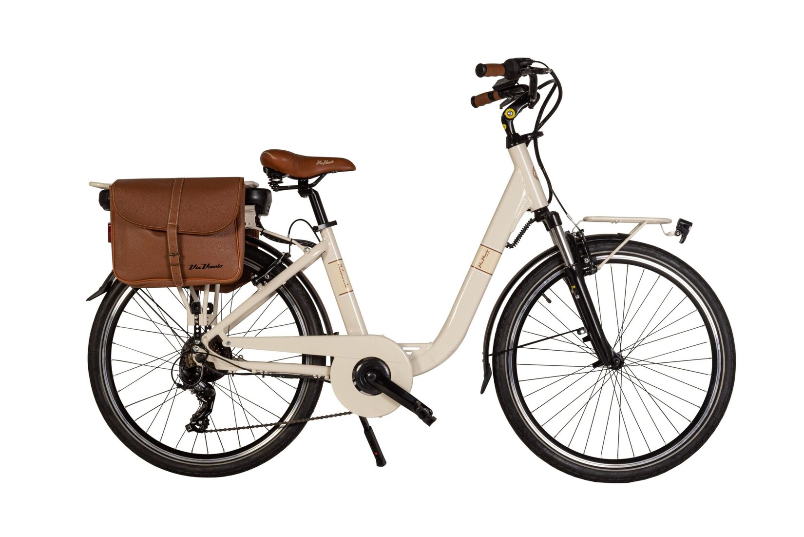 MBM Elektro-Citybike MONOTUBO CLASSIC Lady 26 Zoll, BEIGE CAPPUCCINO