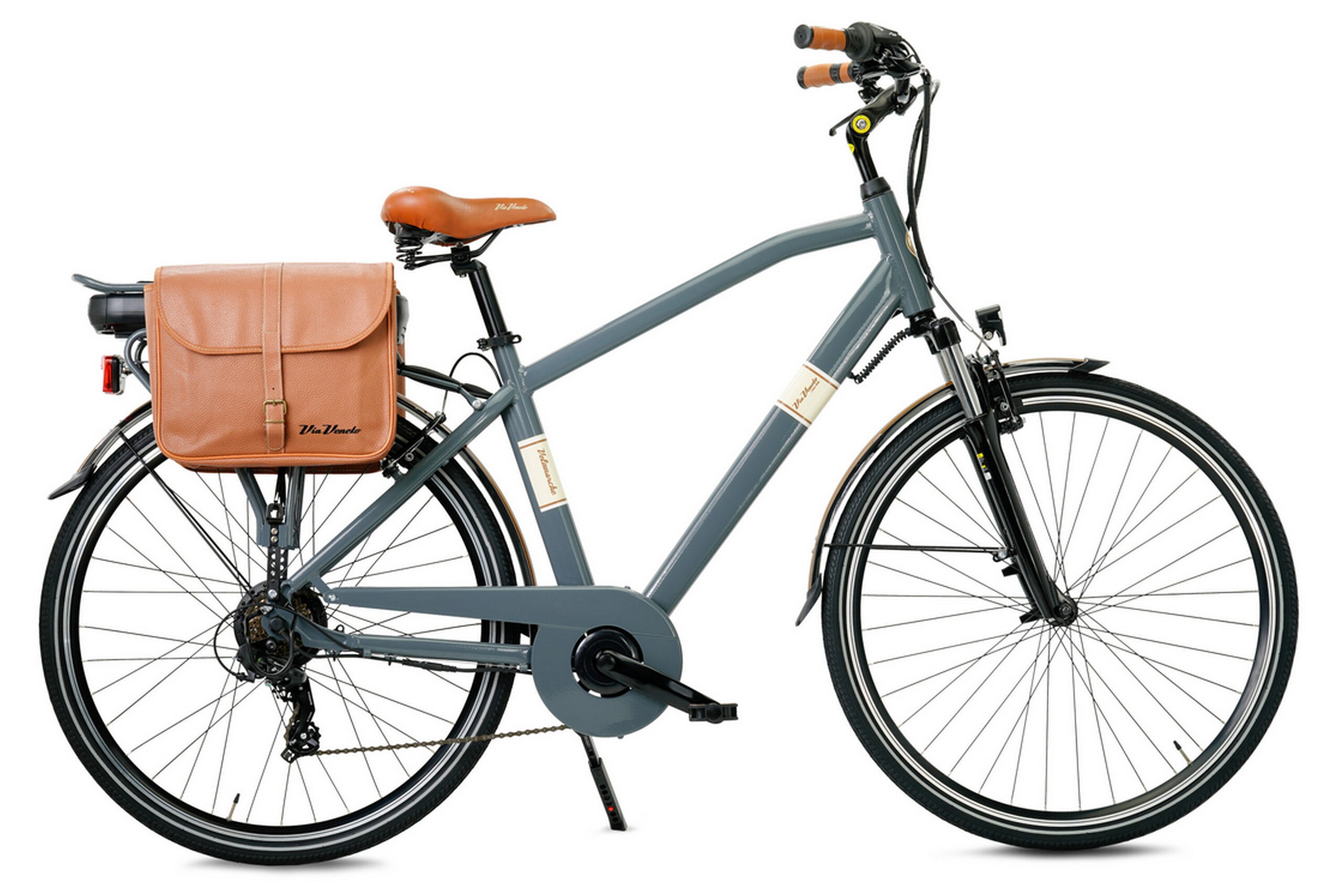 MBM Elektro-Citybike MONOTUBO CLASSIC Man 28 Zoll, grau 