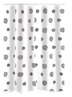 Duschvorhang Textil Snail schwarz 180x200 cm 