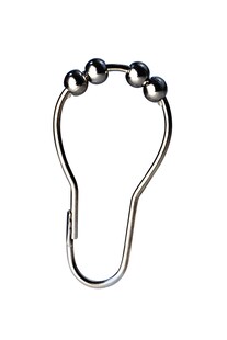 Metallduschvorhangringe Villach mit Rollen chrom 4x7 cm 