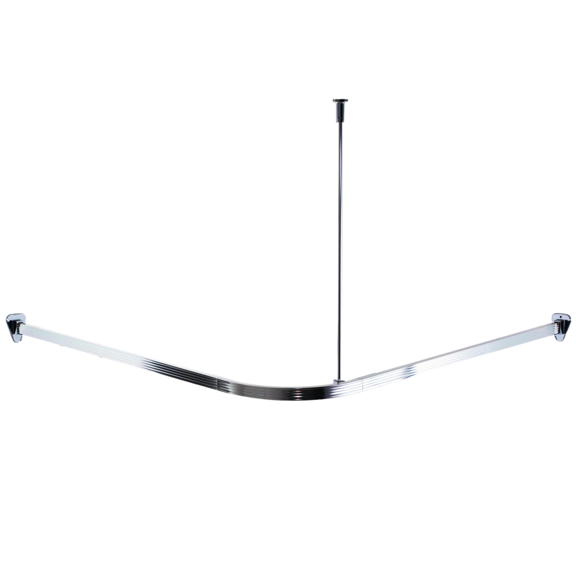 Universal-Vorhangschiene Bruck chrom gl&auml;nzend 90x90x90 cm 