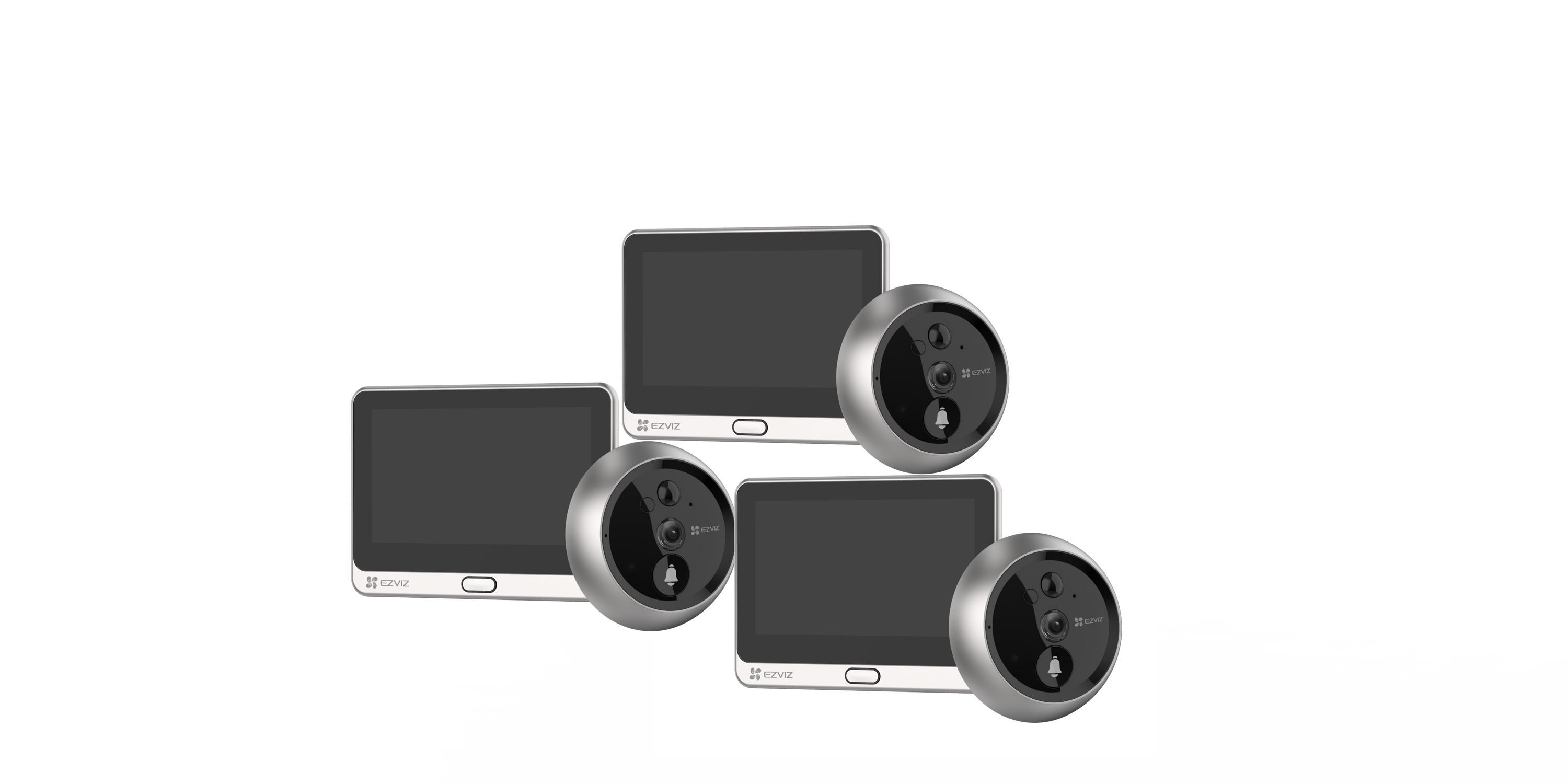 EZVIZ DP2C T&uuml;rspionkamera, WLAN, Akku, App 155 Grad Winkel, 3er-Set 