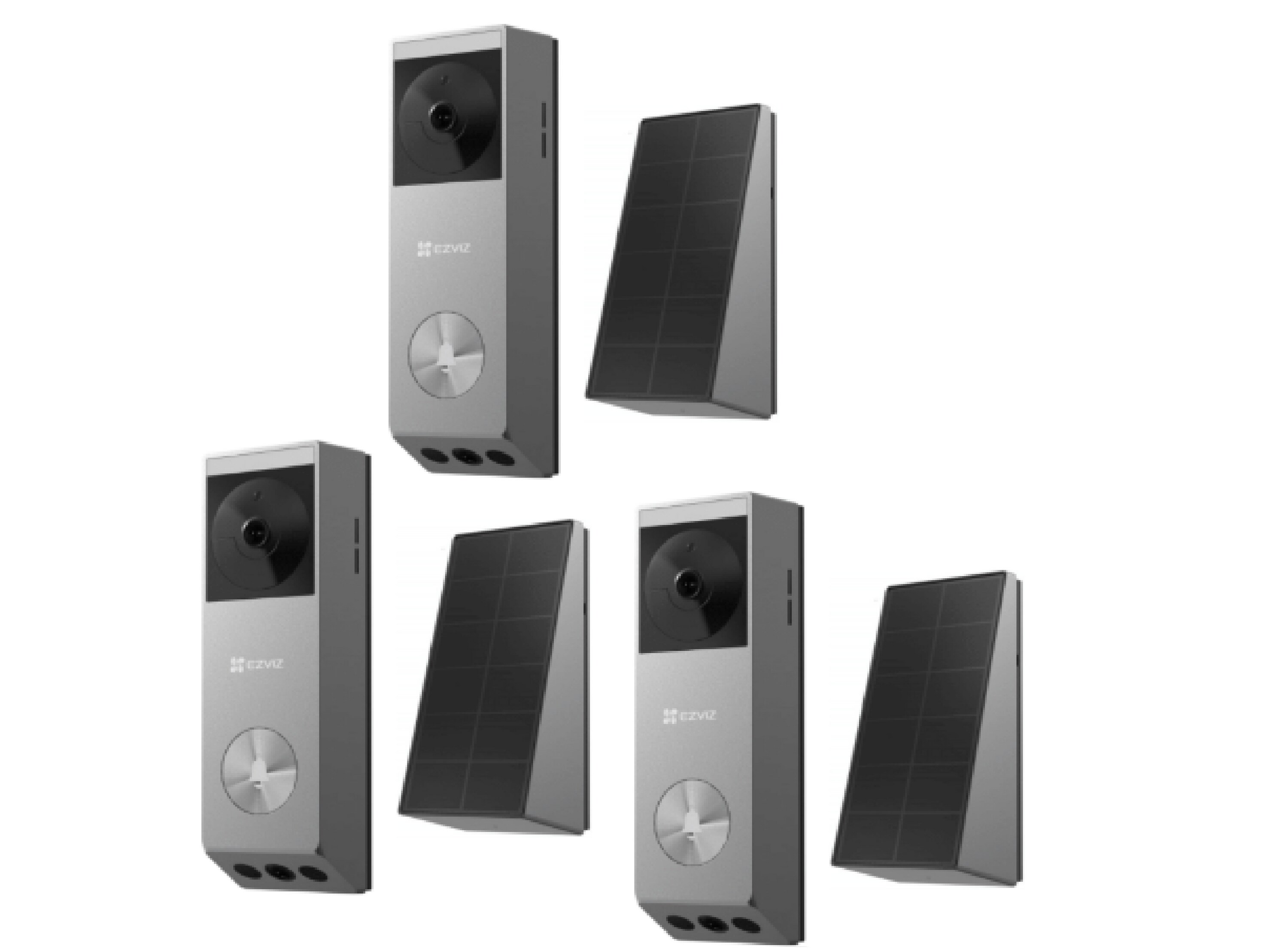 EZVIZ EP3x pro Video T&uuml;rklingel, Solar, Akku, 3er-Set 