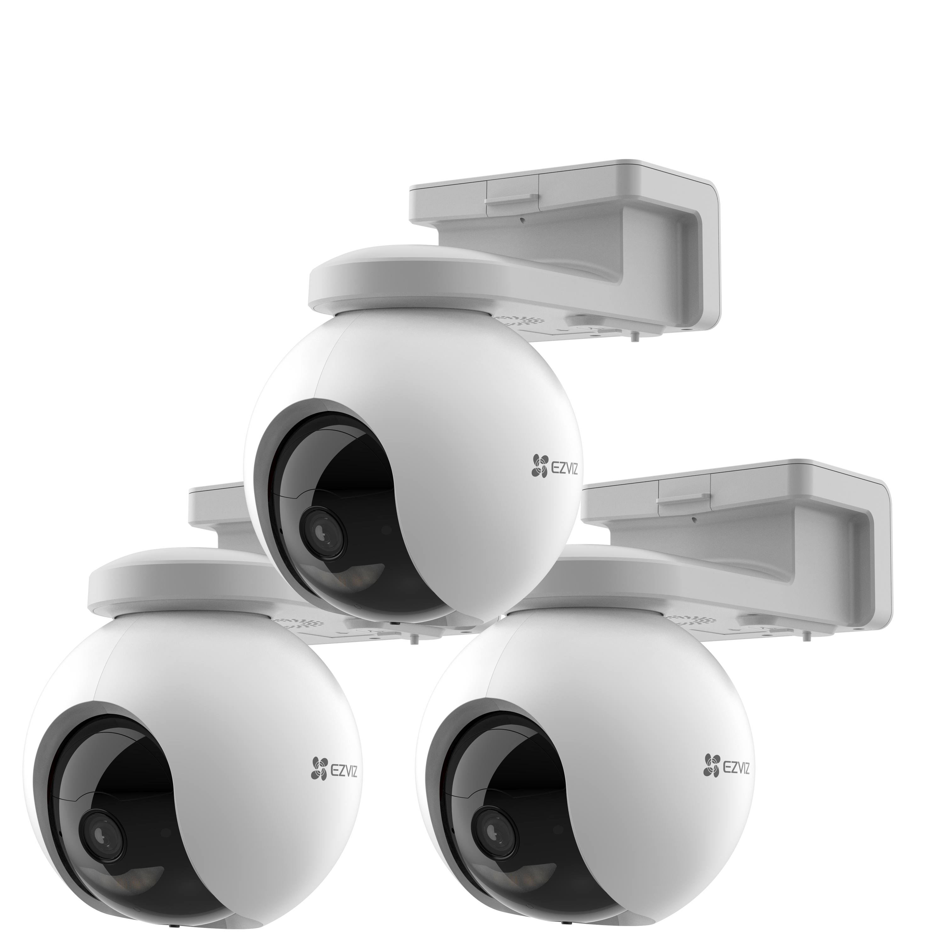 EZVIZ HB8 Outdoor Kamera mit Solar - Kit, 3er-Set 