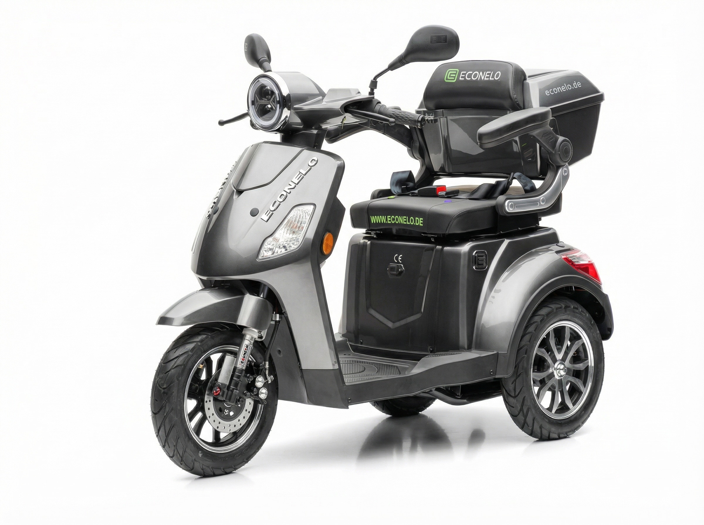 Seniorenmobil P1000, Lithium-Akku, 25 km/h, 1000 Watt, Grau 
