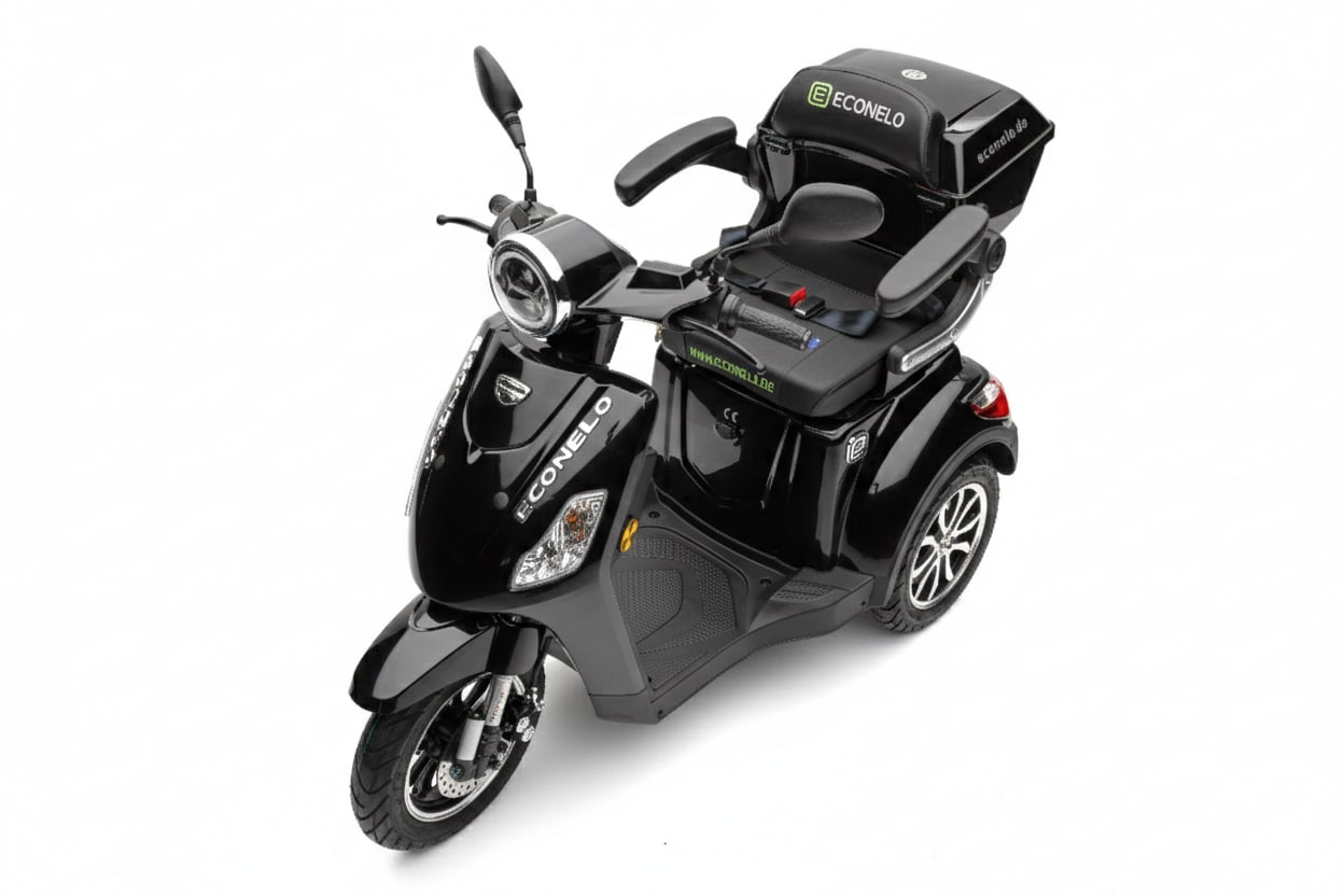 Seniorenmobil P1000, Lithium-Akku, 25 km/h, 1000 Watt, Schwarz 
