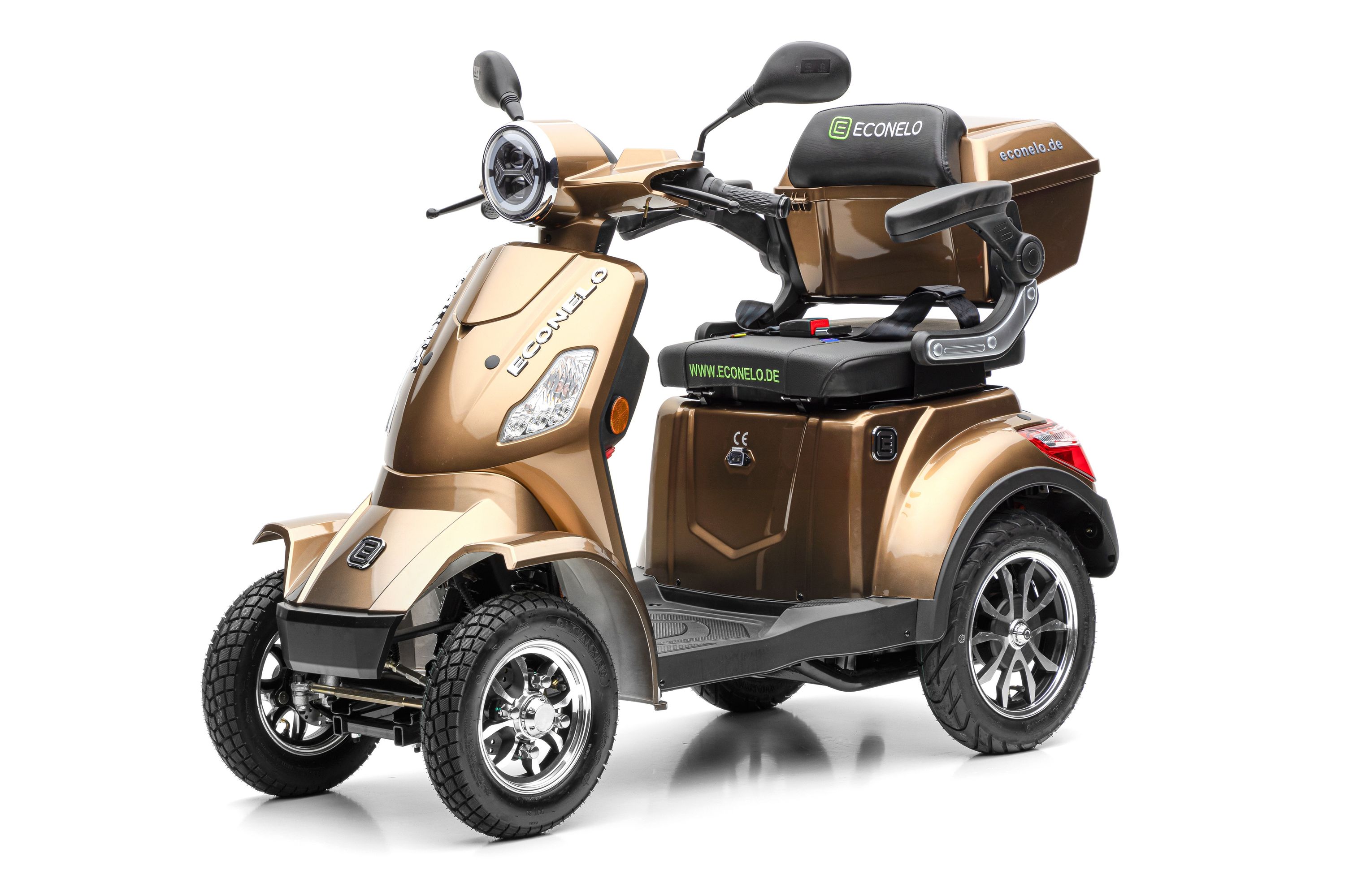 Seniorenmobil P4000, Lithium-Akku, 25 km/h, 1000 Watt, Braun 