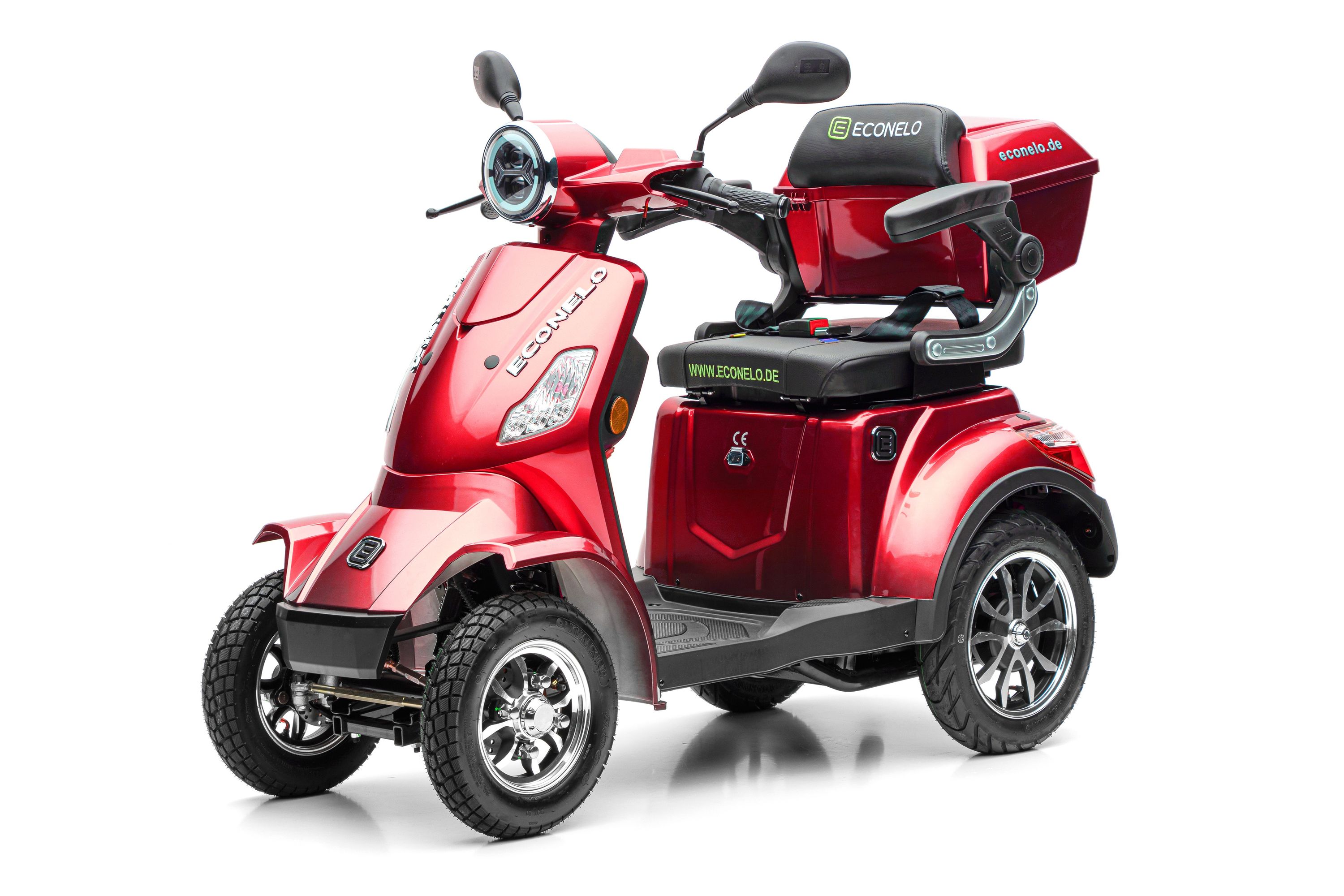 Seniorenmobil P4000, Lithium-Akku, 25 km/h, 1000 Watt, Rot 