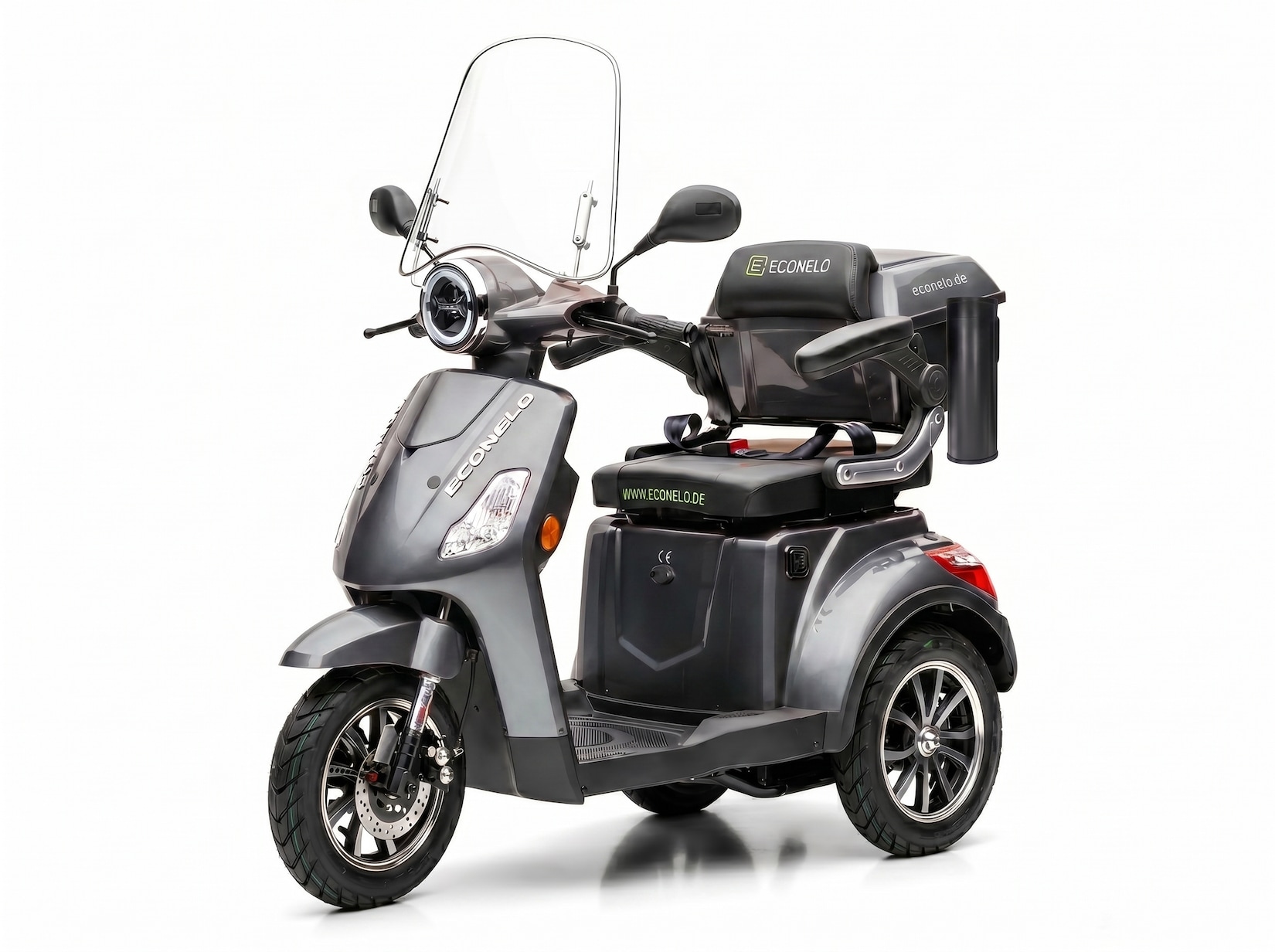 E-Seniorenmobil Denia, Lithium-Akku, 3-Rad, 1000 Watt, Grau