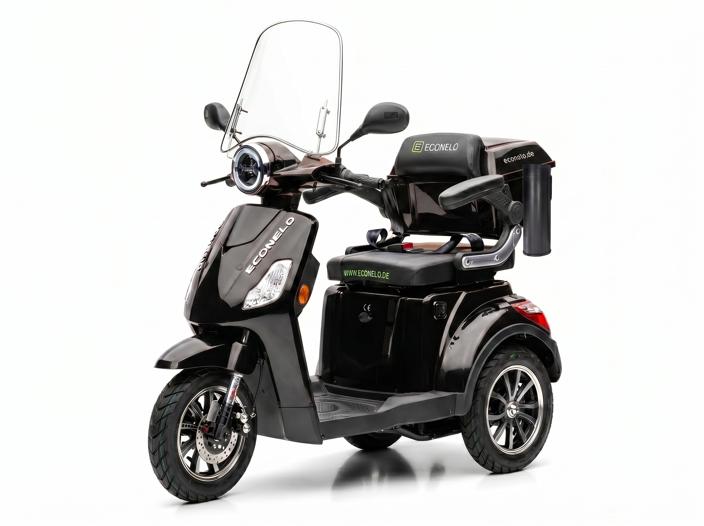 E-Seniorenmobil Denia, Lithium-Akku, 3-Rad, 1000 Watt, Schwarz 