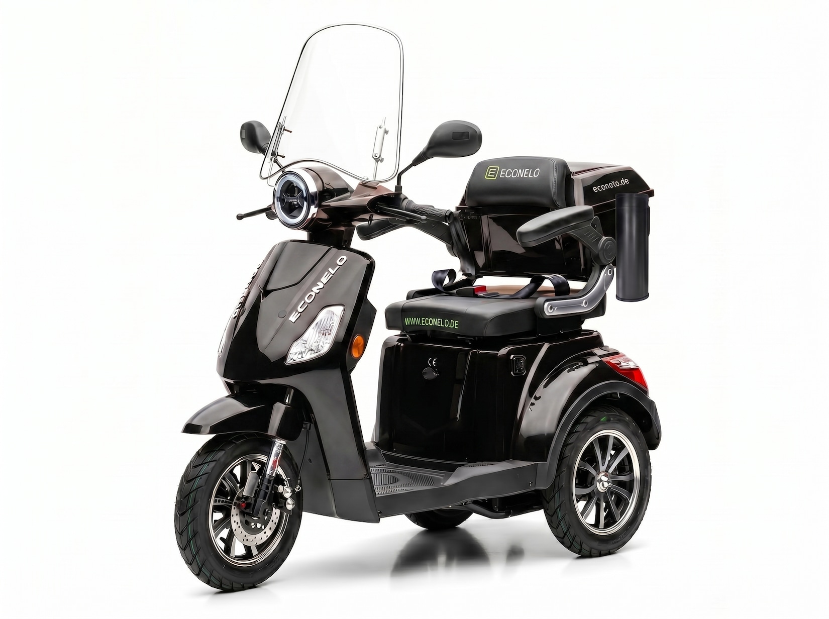 E-Seniorenmobil Denia, Lithium-Akku, 3-Rad, 1000 Watt, Schwarz