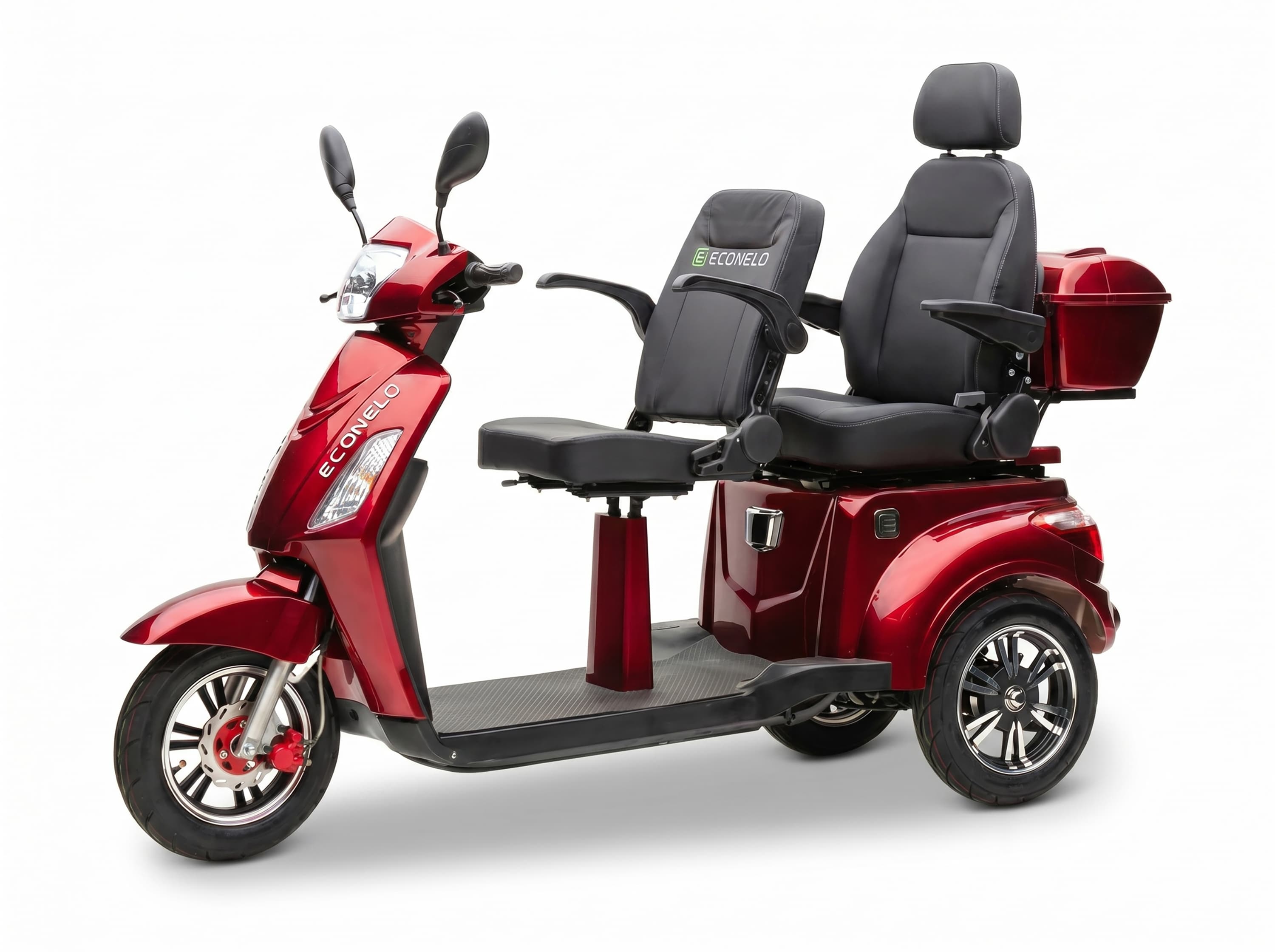 E-Seniorenmobil Billy 2.0, Blei-Akku, 3-Rad, 1000 Watt, Komfort-Sitz, Rot 