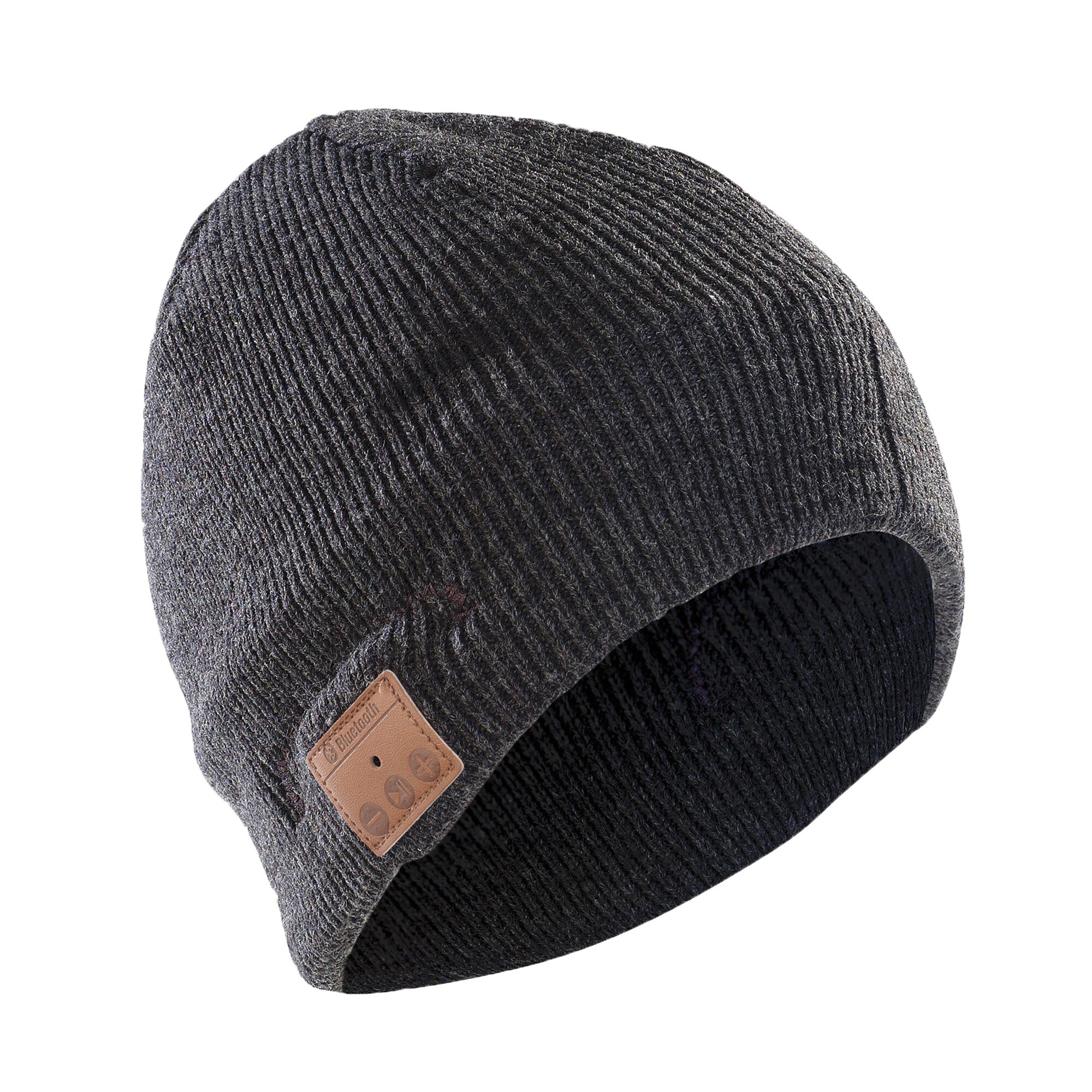 Sharon Beanie mit Bluetooth Kopfh&ouml;rer, grau 