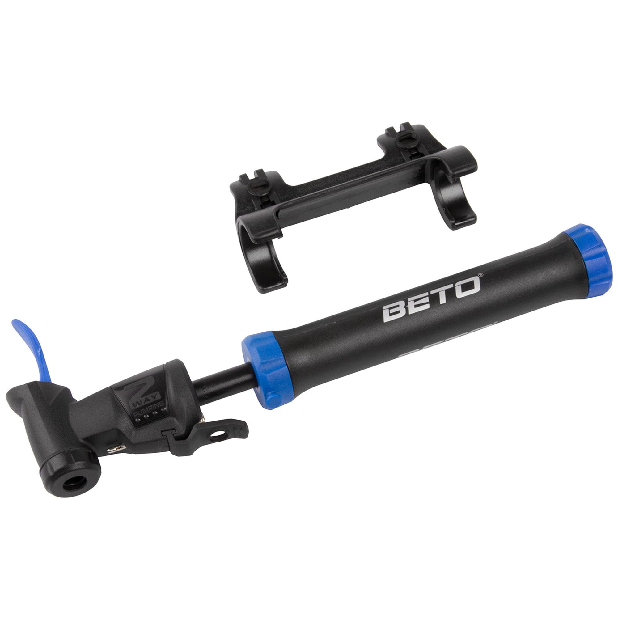 Beto Double Shot Fahrradpumpe Fahrrad Luftpumpe Minipumpe AV/DV/FV + Balladapter Fahrradluftpumpe 