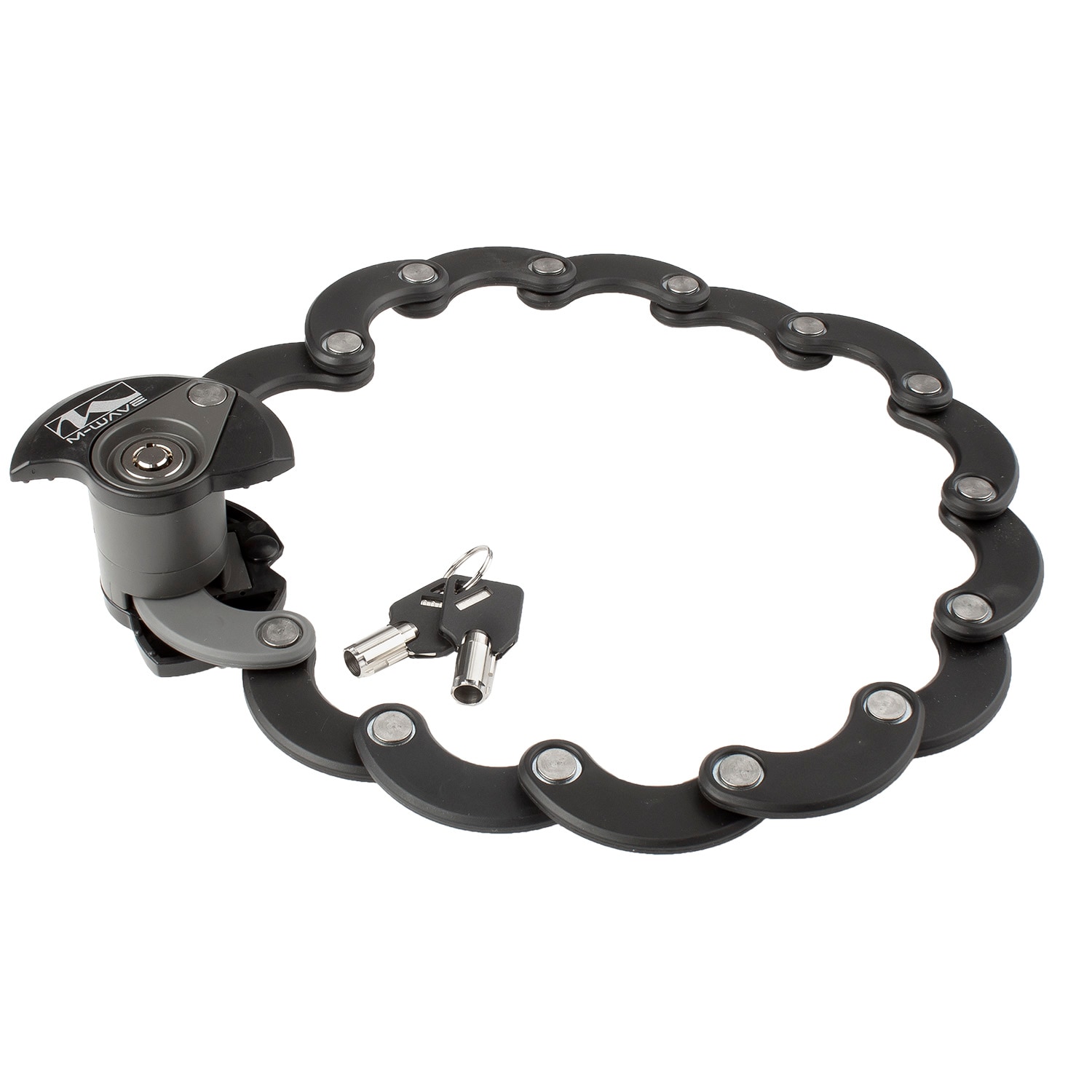 M-Wave F 600 D Fahrradschloss Faltschloss E Bike Fahrrad mit Schl&uuml;ssel und Halterung 60 cm 