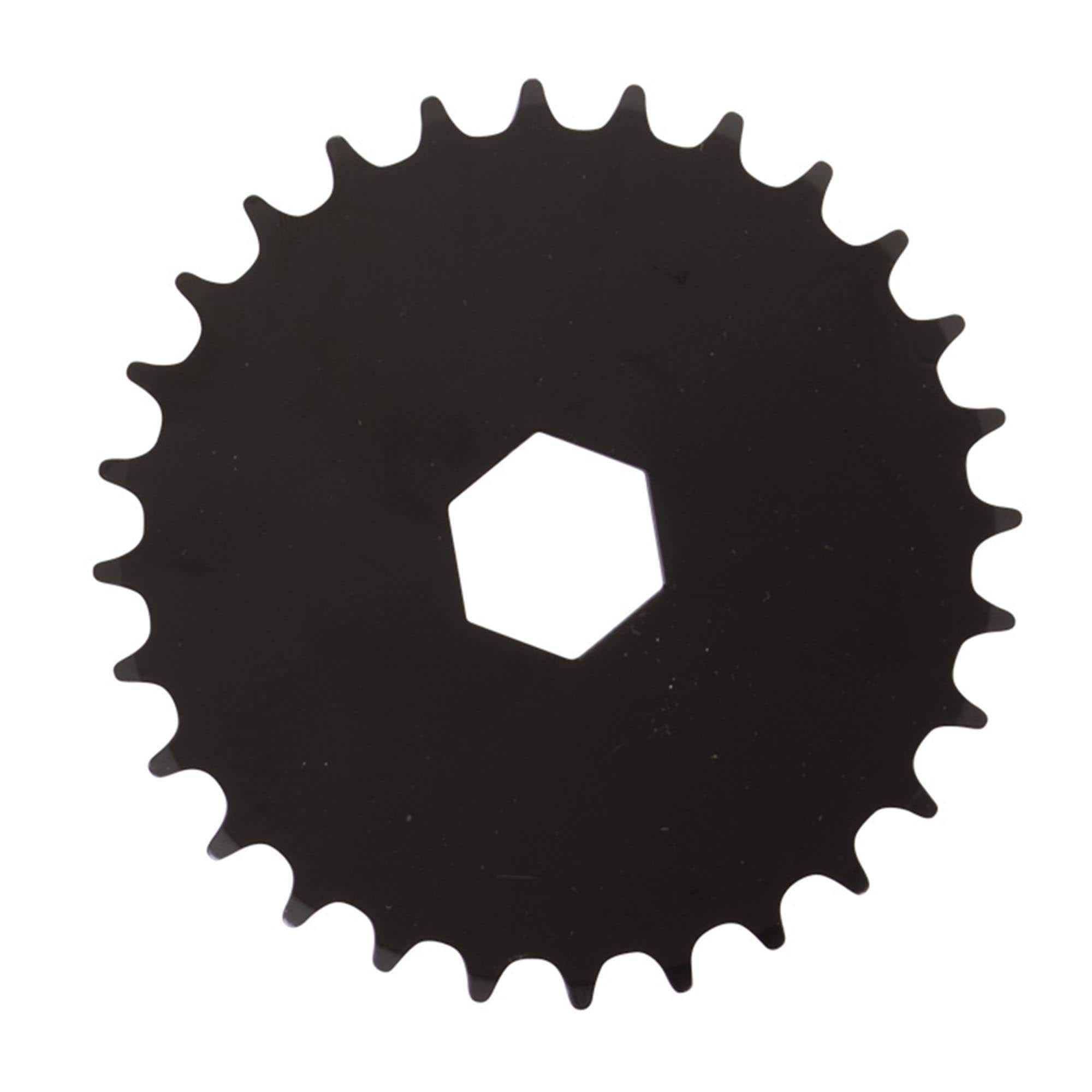 Hi5 Kettenblatt Fahrrad 28 Z&auml;hne einteilig f&uuml;r Kinderfahrrad Singlespeed Kurbelblatt BMX Kinderrad schwarz 
