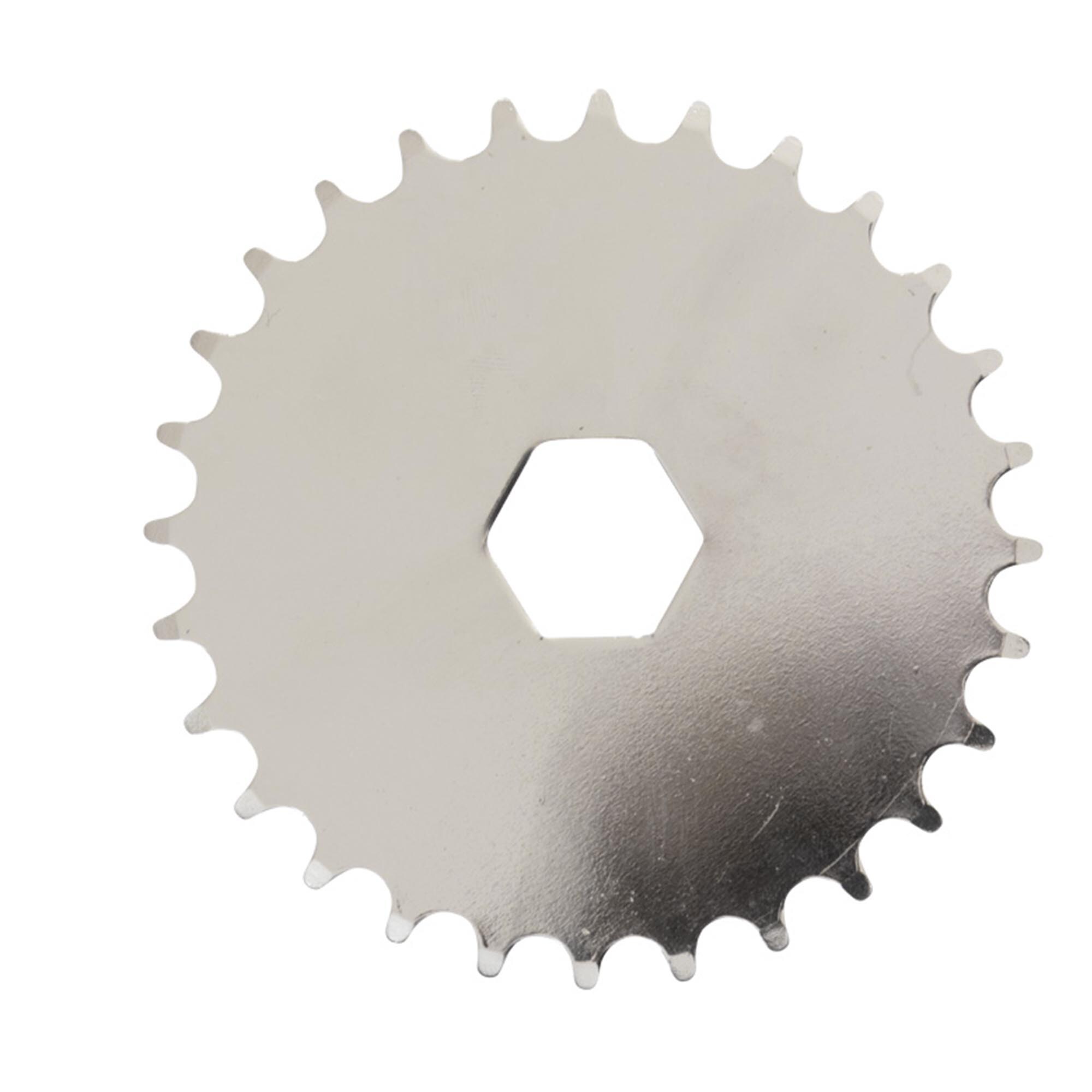 Hi5 Kettenblatt Fahrrad 28 Z&auml;hne einteilig f&uuml;r Kinderfahrrad Singlespeed Kurbelblatt BMX Kinderrad silber 