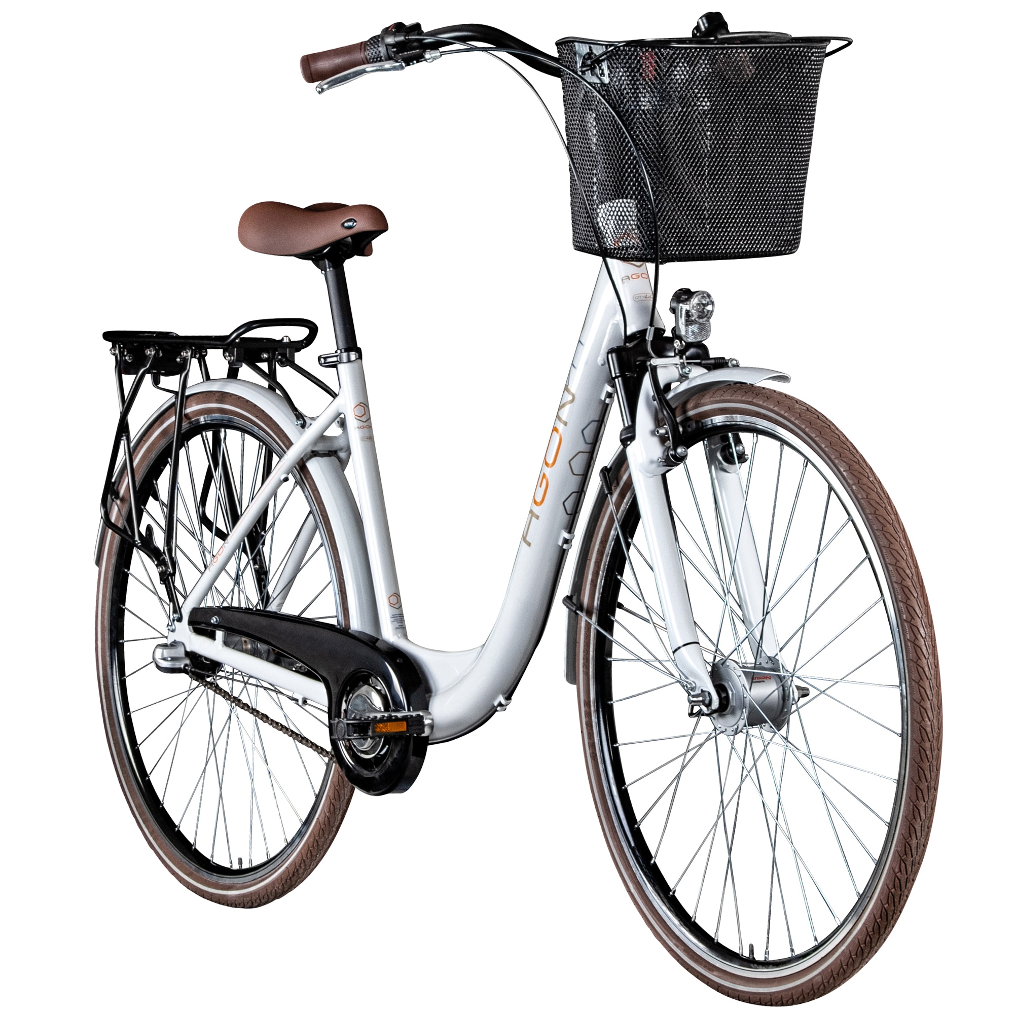 Agon City Life Damenfahrrad 28 Zoll 700c Fahrrad f&uuml;r Damen wei&szlig; 