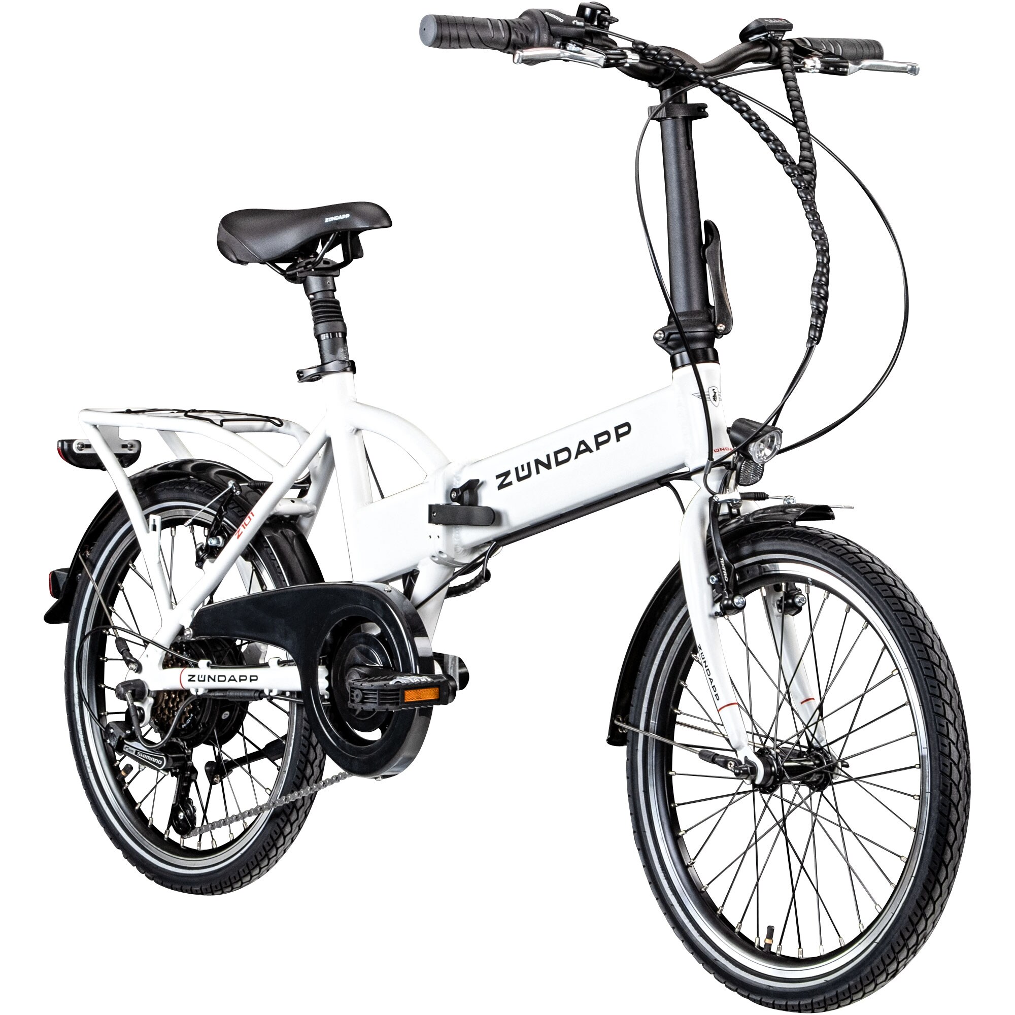 Z&uuml;ndapp Z101 20 Zoll Elektro Klapprad f&uuml;r Erwachsene 150 - 180 cm 6 Gang E Klappfahrrad E Bike Faltrad Pedelec StVZO 