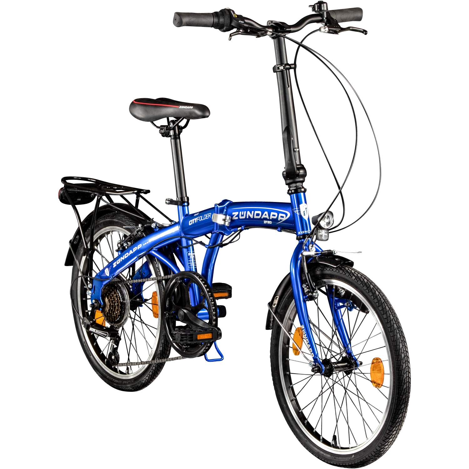 Z&uuml;ndapp ZF20 Speed Folder 20 Zoll Klapprad Faltrad Stadtrad Fahrrad faltbar Klappfahrrad StVZO 