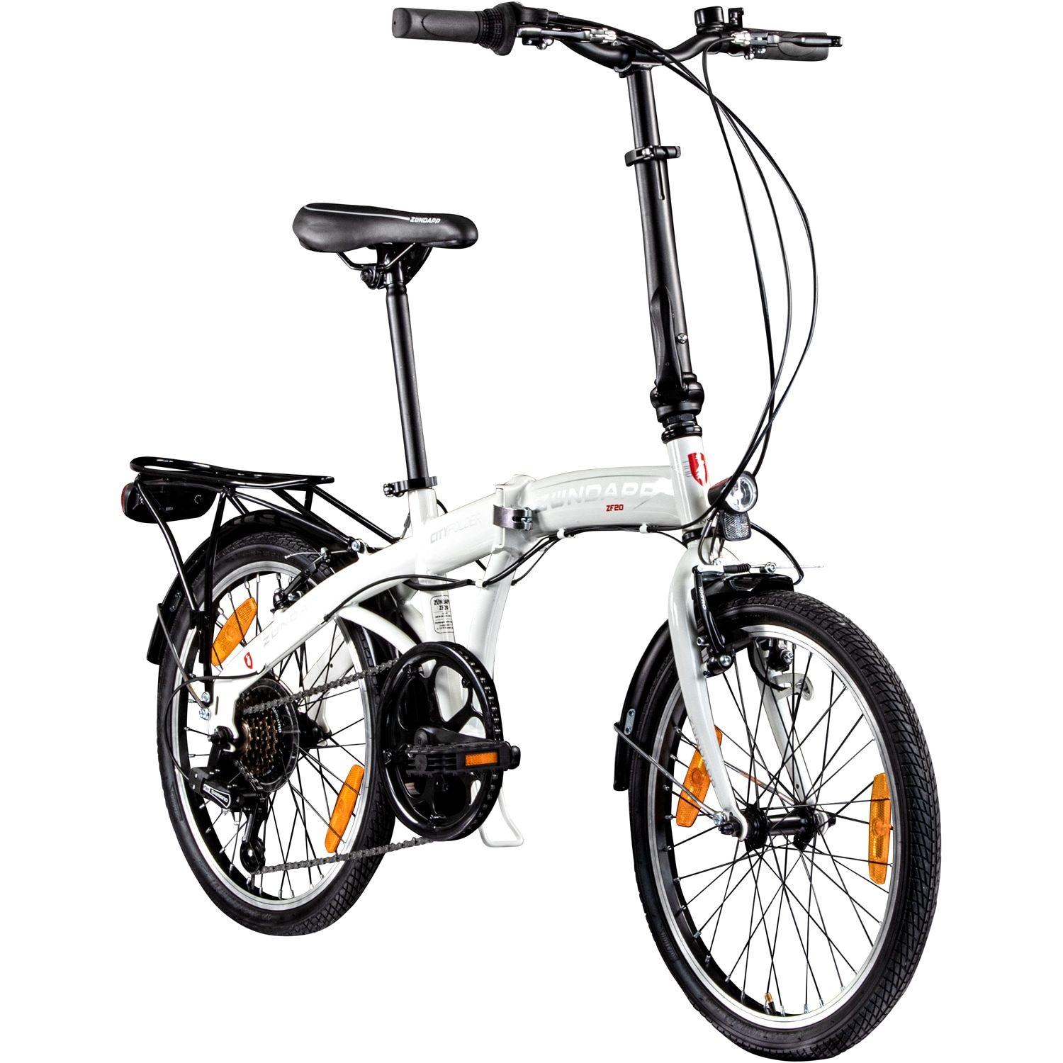 Z&uuml;ndapp ZF20 Speed Folder 20 Zoll Klapprad Faltrad Stadtrad Fahrrad faltbar Klappfahrrad StVZO 