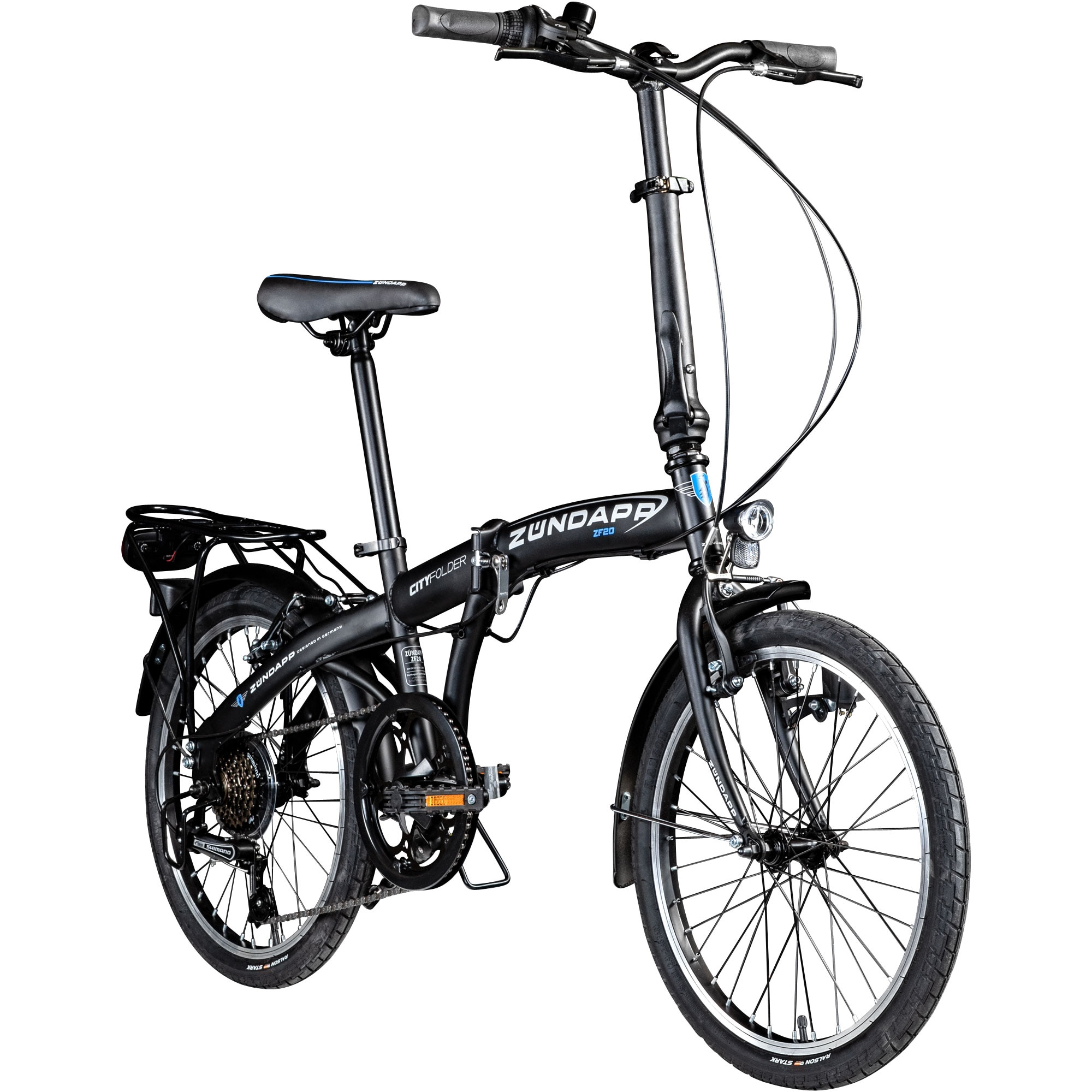Z&uuml;ndapp ZF20 Speed Folder 20 Zoll Klapprad Faltrad Stadtrad Fahrrad faltbar Klappfahrrad StVZO 