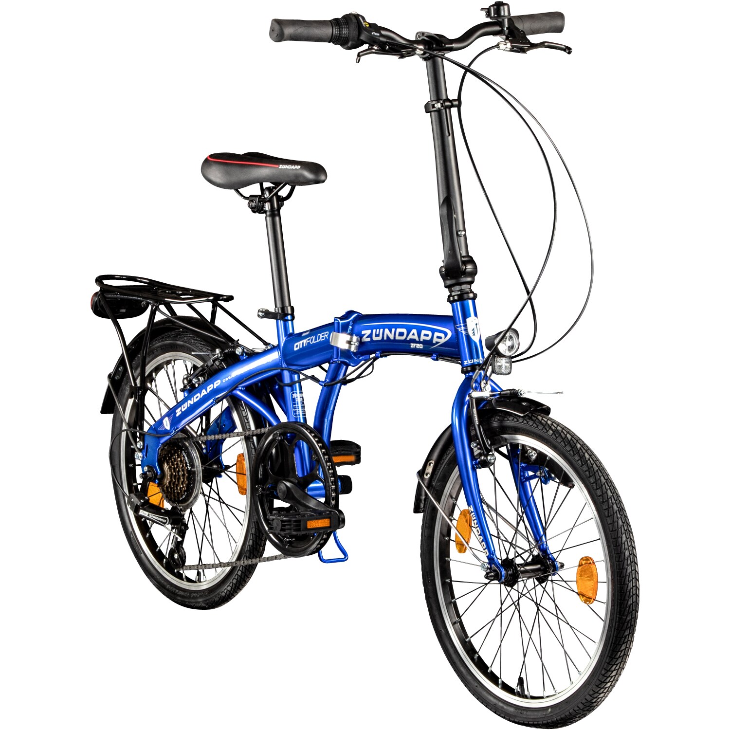 Z&uuml;ndapp ZF20 Speed Folder 20 Zoll Klapprad Faltrad Stadtrad Fahrrad faltbar Klappfahrrad StVZO 