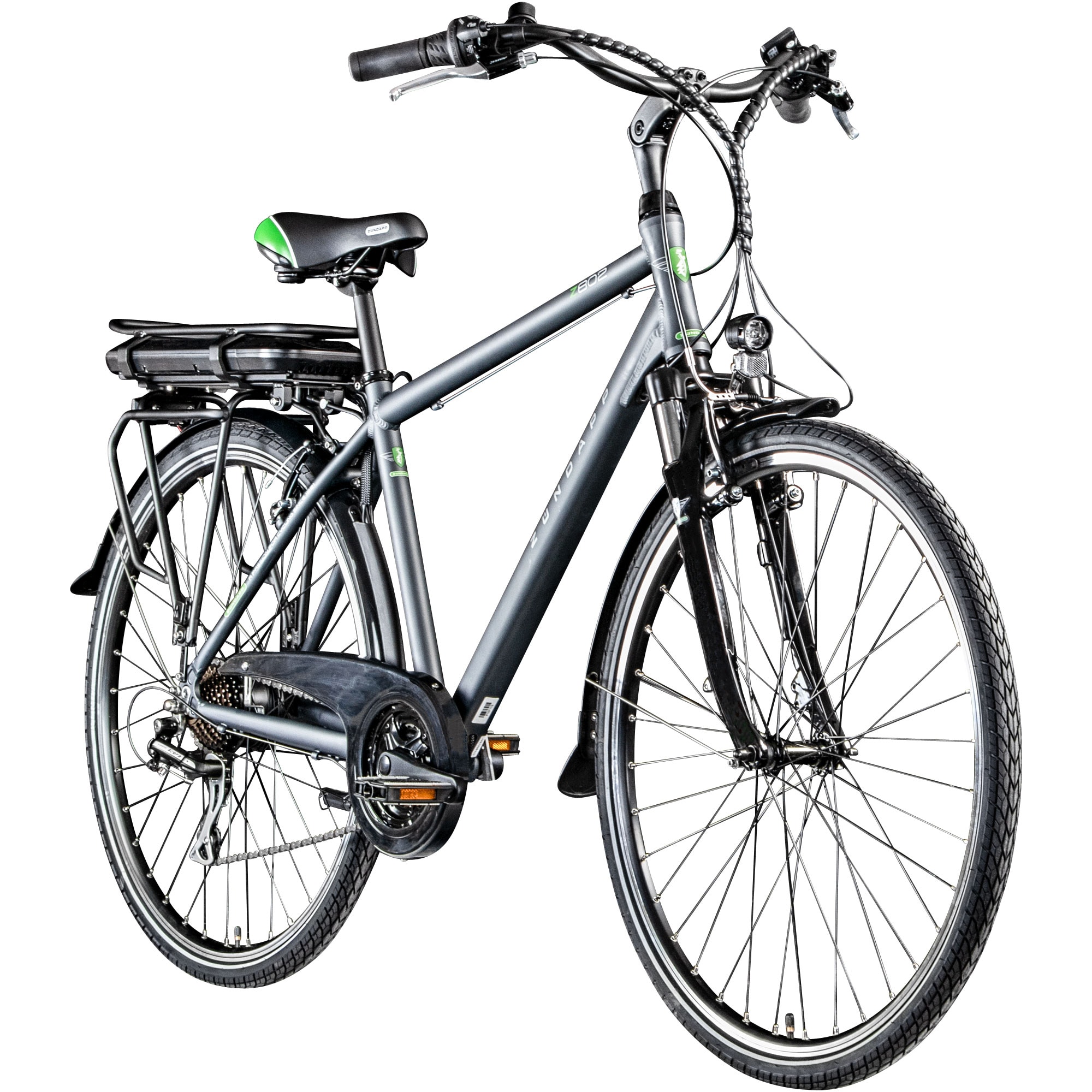 REFURBISHED &ndash; Z&uuml;ndapp Z802 E Bike 28 Zoll Trekkingrad Herren 155 - 185 cm Elektrofahrrad mit 21 Gang 
