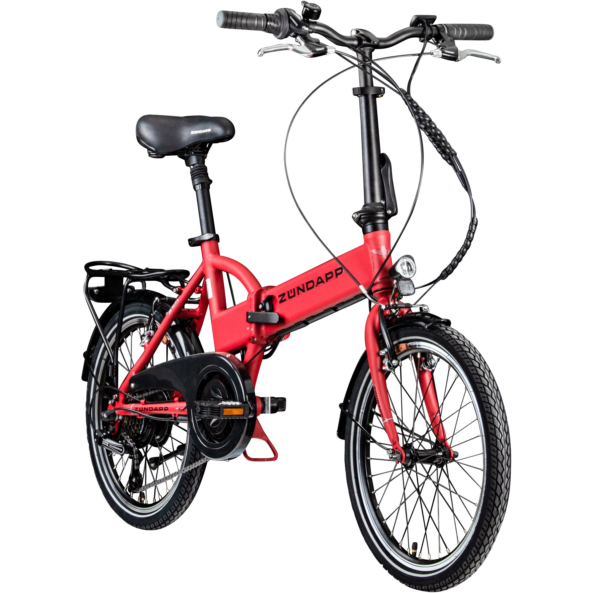 Z&uuml;ndapp Z101 20 Zoll Elektro Klapprad 150 - 180 cm E Klappfahrrad E Bike Pedelec gambia rot 