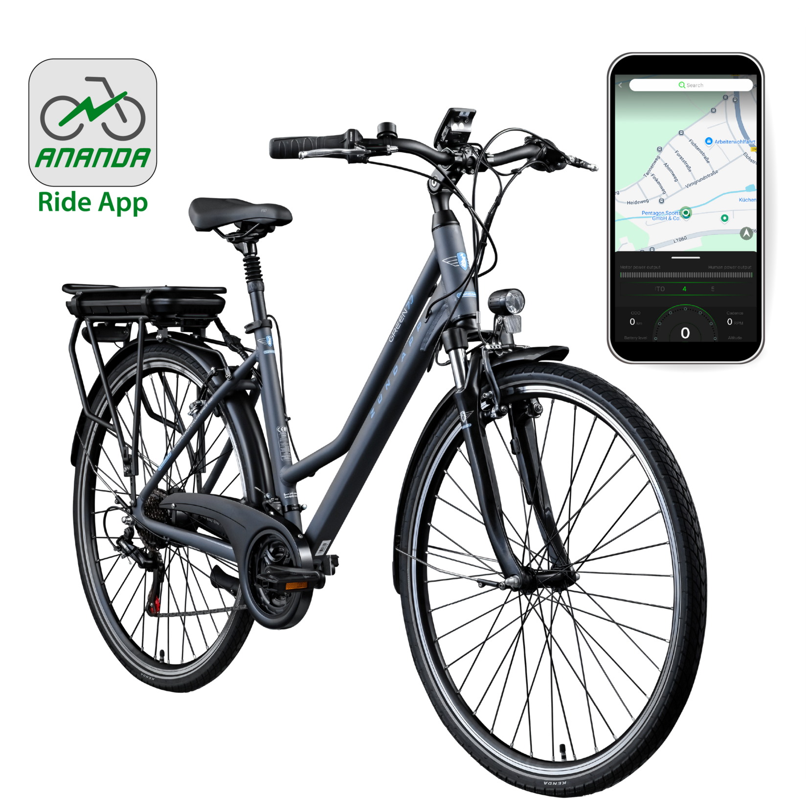 Zündapp Green 7.7 E Bike Damen Trekkingrad 28 Zoll Pedelec 155 - 185 cm Trekkingfahrrad mit 21 Gang E Fahrrad StVZO Tourenrad