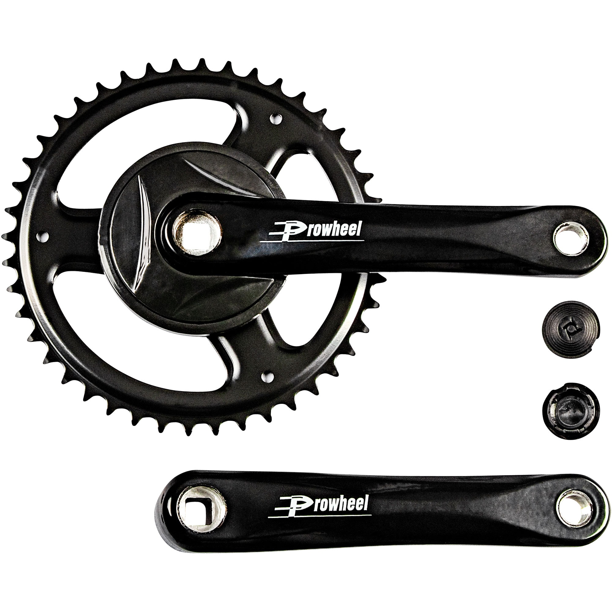 Prowheel Kurbelgarnitur einfach Fahrrad Kettenradgarnitur 170 mm 44 Z&auml;hne 