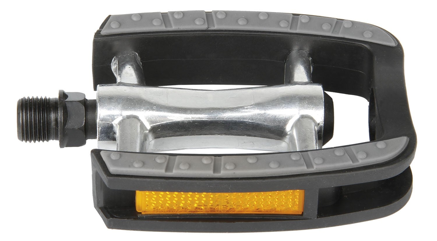 M-Wave Steady C Fahrradpedale Anti-Rutschpedale 9/16" Trekking Pedale mit Reflektor Fahrrad Pedal 