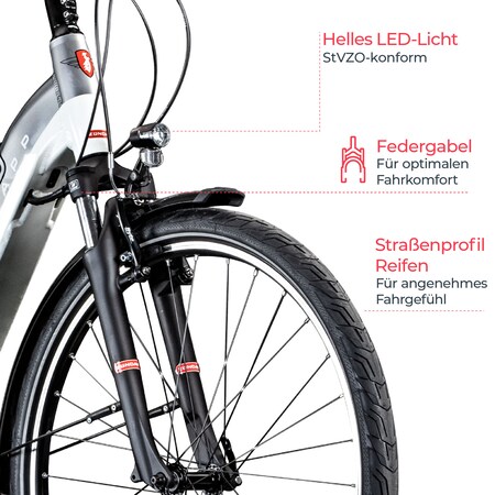 Zoll 700c E-Bike Citybike Pedelec bestellen Zündapp 28 Hollandrad E Marktkauf online Stadtrad Bosch Z905 bei