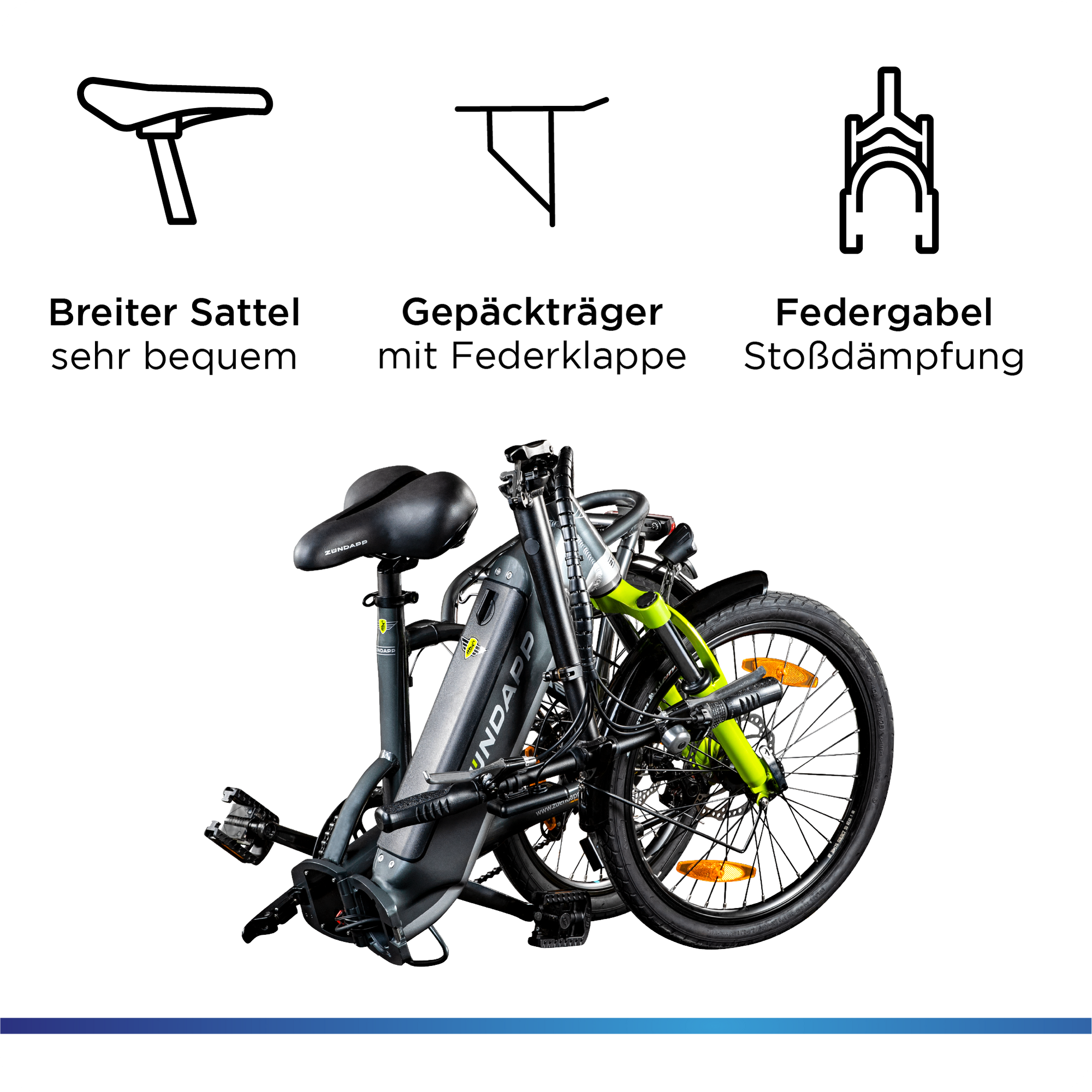 Zndapp ZT20R Ebike Klapprad fr Erwachsene 145 - 185 cm Pedelec fr Damen  und Herren 20 Zoll mit 6 Gngen Elektro Bike Faltrad bei Marktkauf online  bestellen