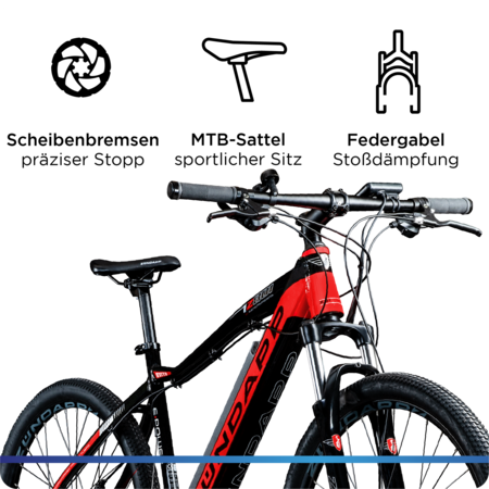 Zündapp Z801 E-Bike E Mountainbike 27,5 Zoll Pedelec 170 - 190 cm Hardtail  MTB 21 Gang bei Marktkauf online bestellen