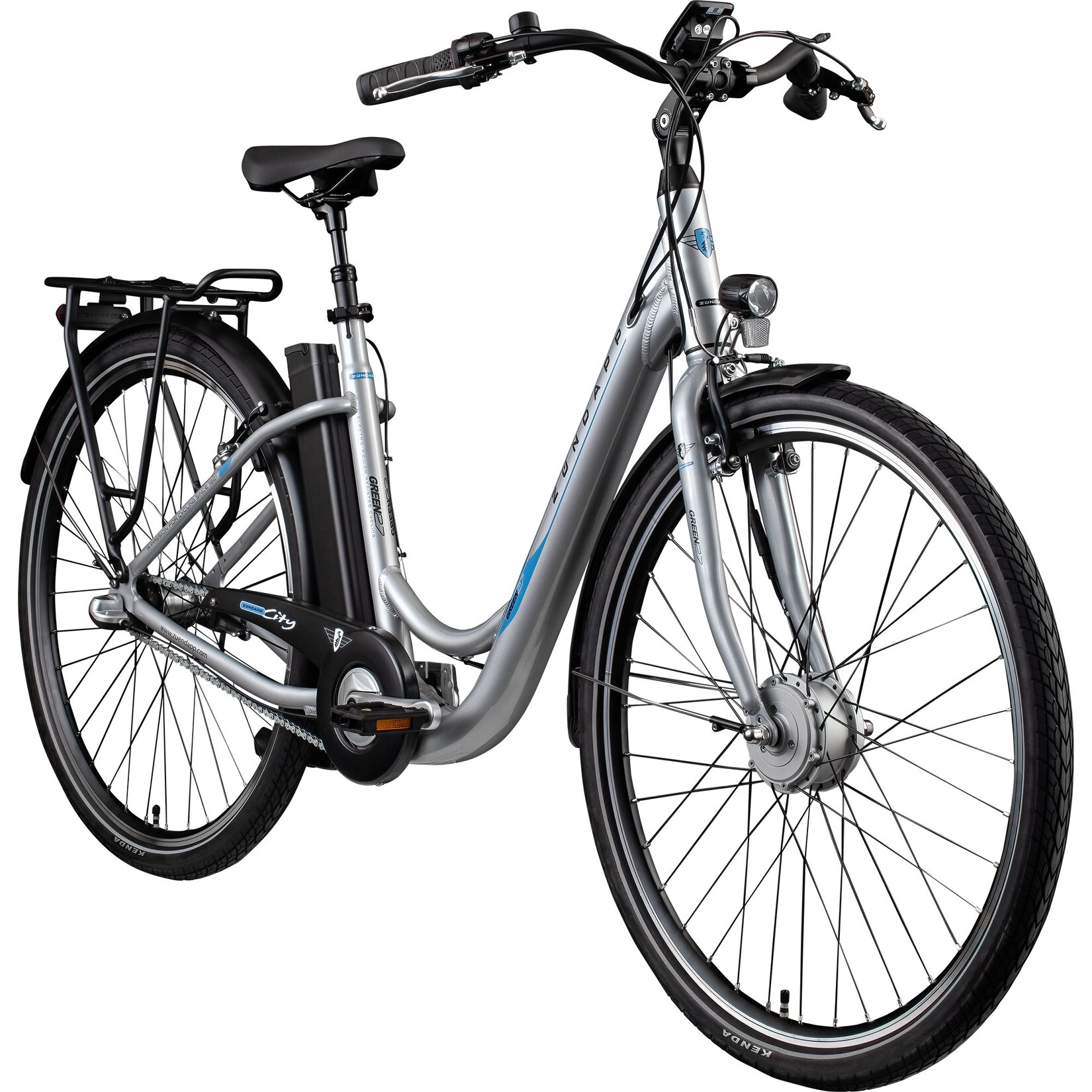 Green 2.7 E Bike Damenfahrrad 28 Zoll 150 - 175 cm mit 3 Gang Nabenschaltung und Rücktritt grau