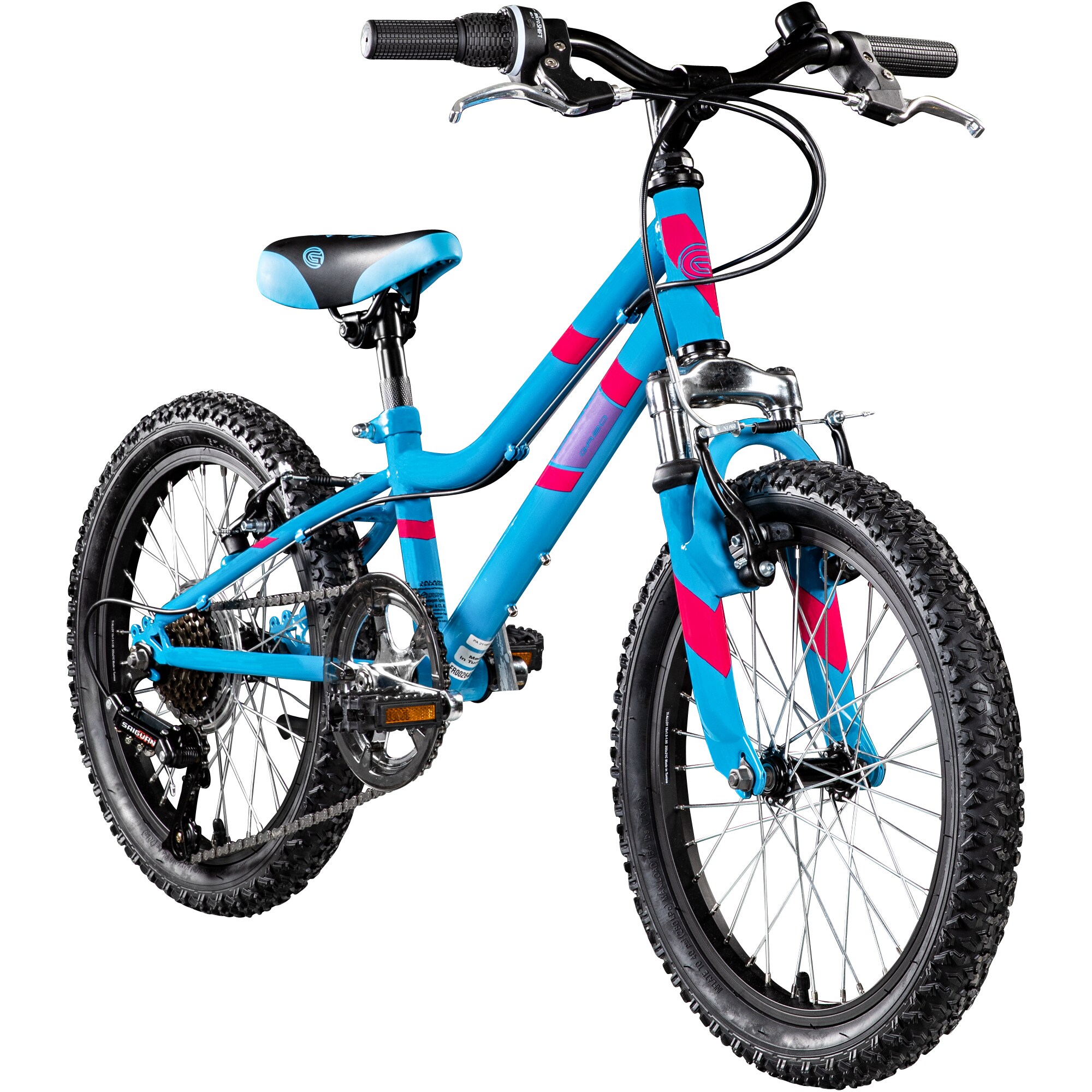 Galano GA20 Kinderfahrrad 18 Zoll ab 5 Jahre 115 - 130 cm M&auml;dchen Jungen Fahrrad Mountainbike blau 